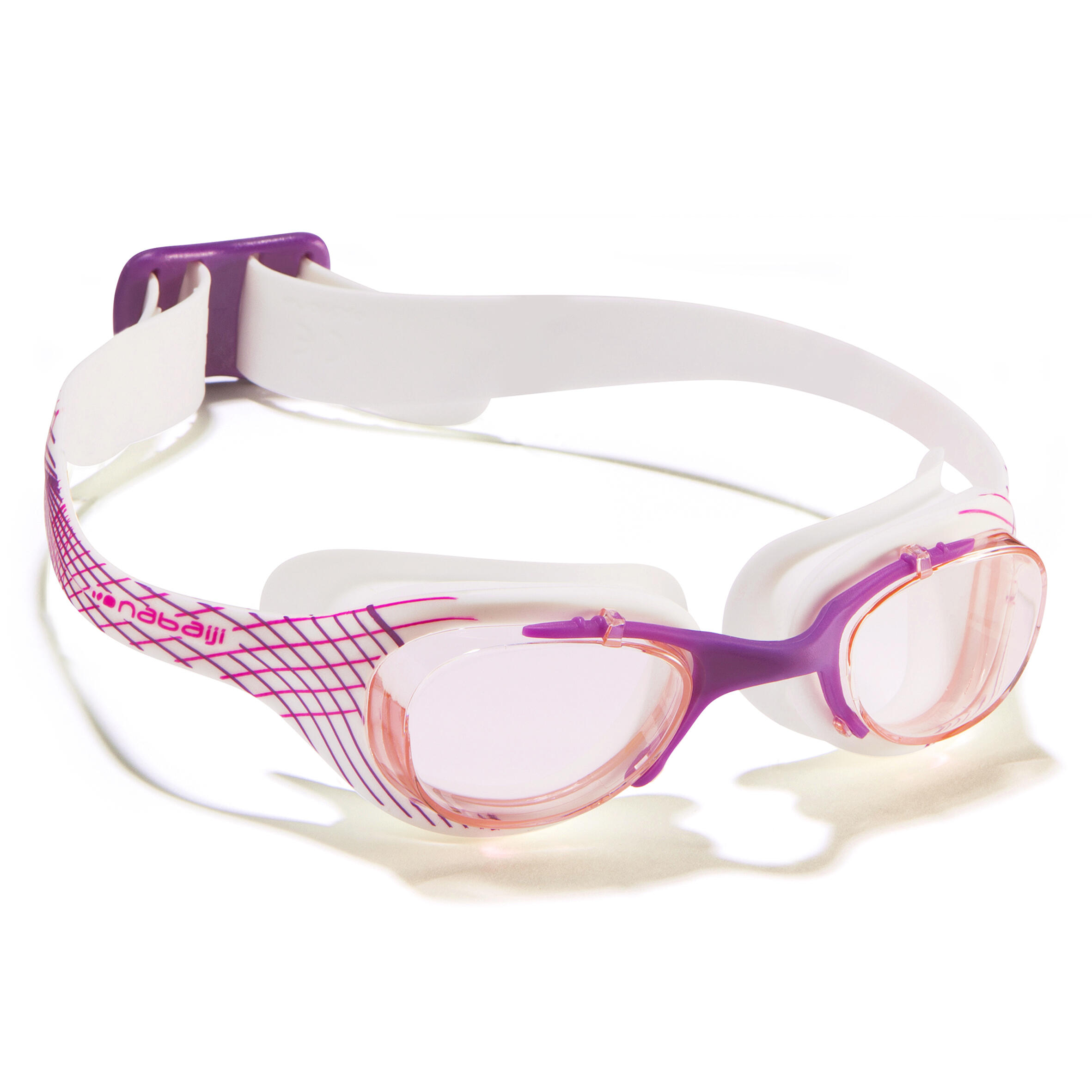 NABAIJI XBASE PRINT swimming goggles size L - Fila white