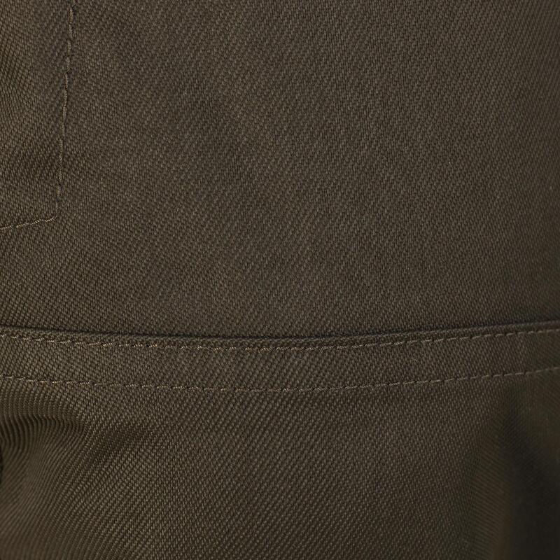 PANTALÓN CAZA SOlognac 500 Hombre IMPERMEABLE CÁLIDO MARRÓN