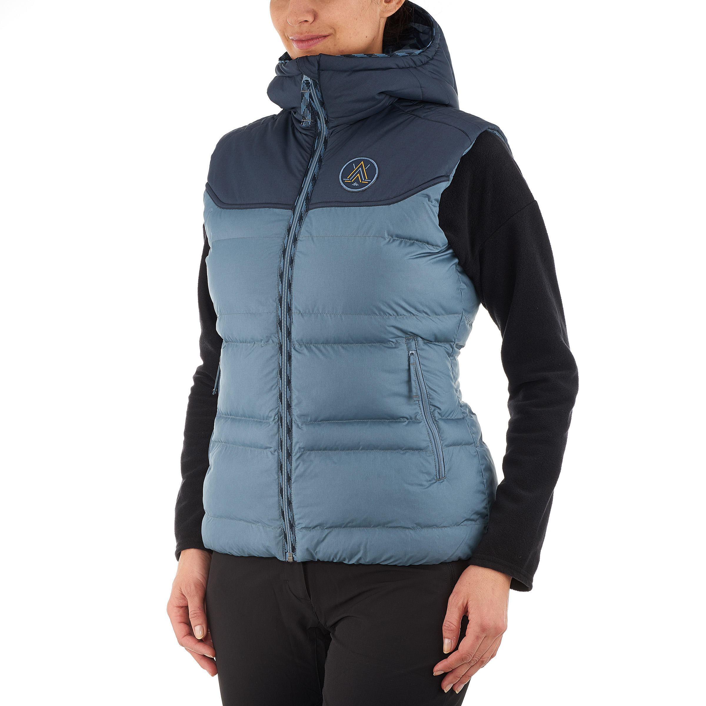 Arpenaz 600 Women's Hiking Gilet (sleeveless quilted jacket) blue 9/13
