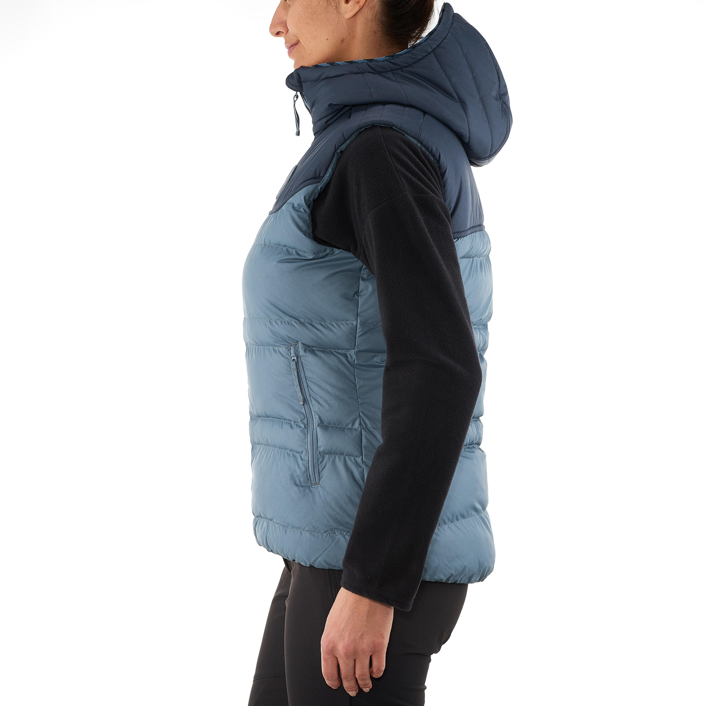 Arpenaz 600 Women's Hiking Gilet (sleeveless quilted jacket) blue 11/13