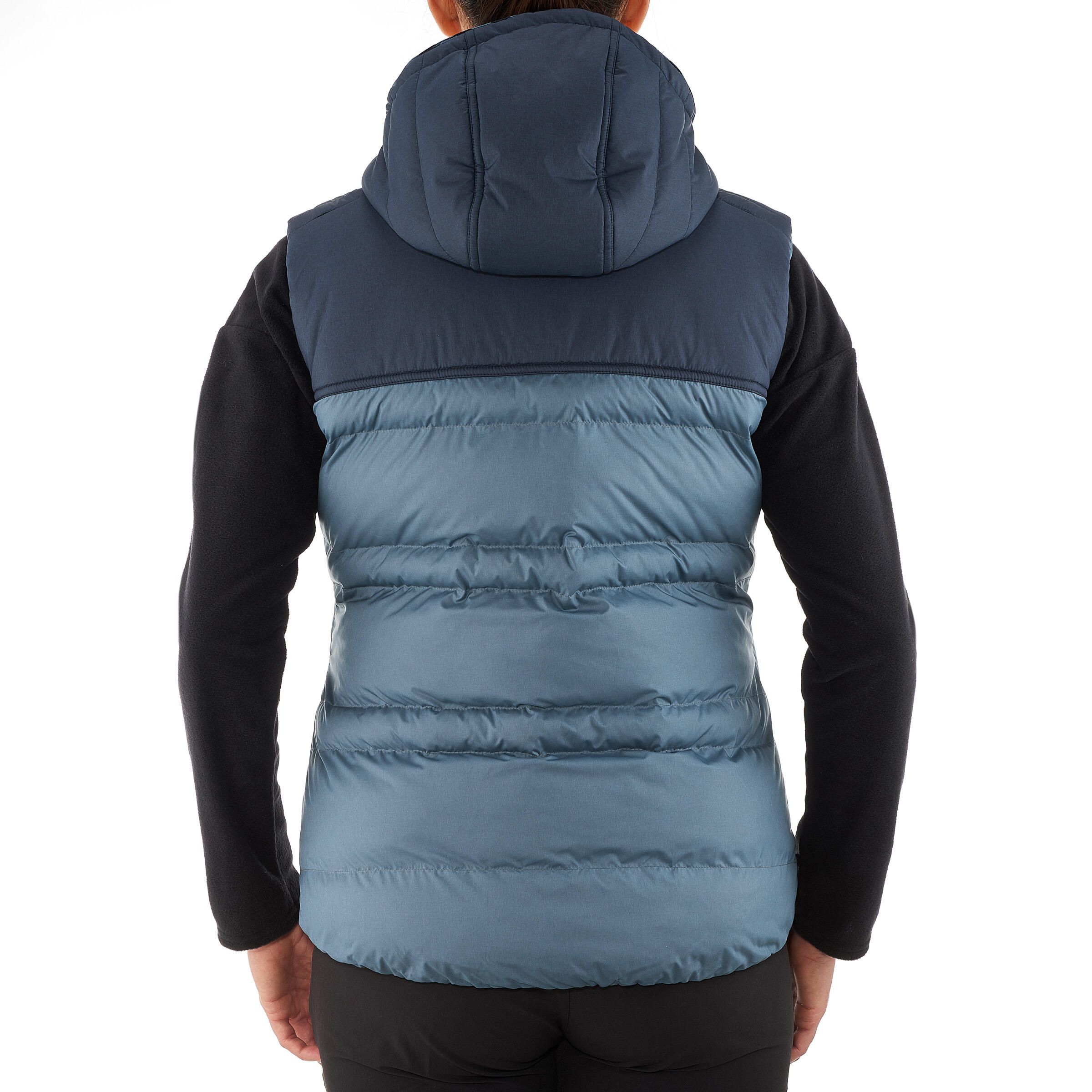 Arpenaz 600 Women's Hiking Gilet (sleeveless quilted jacket) blue 10/13