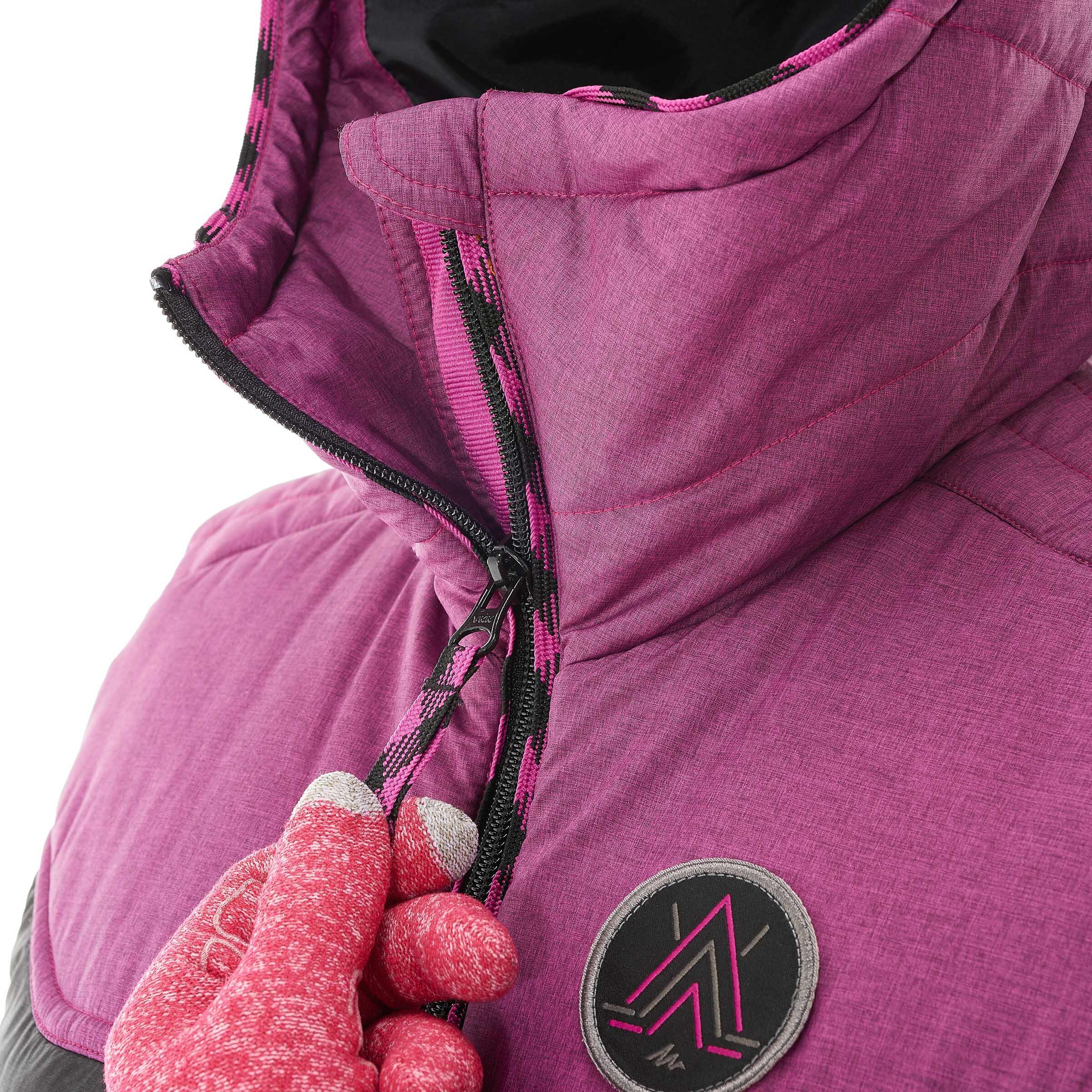 Arpenaz 600 Women's Hiking Gilet (Sleeveless Padded Jacket) - Black/Pink 3/13