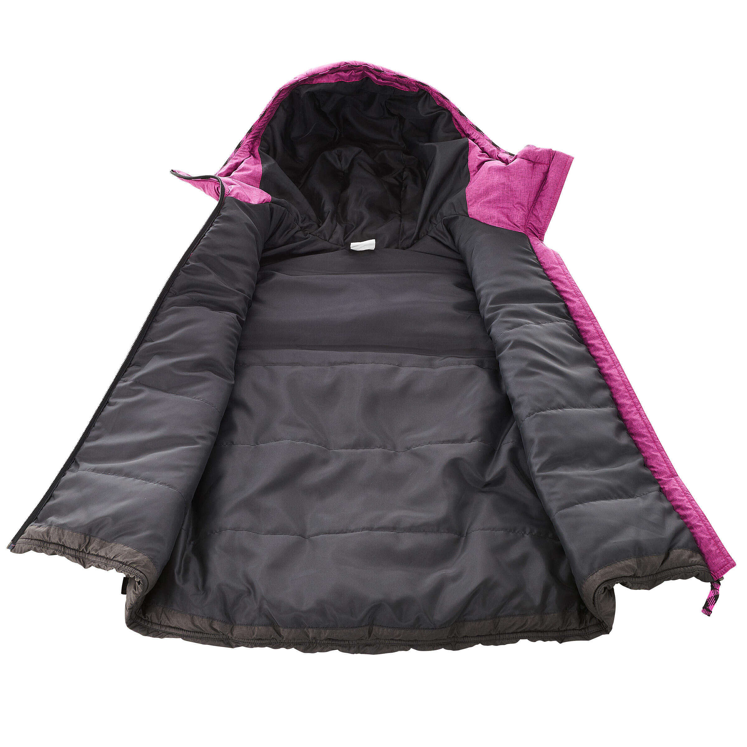 Arpenaz 600 Women's Hiking Gilet (Sleeveless Padded Jacket) - Black/Pink 4/13