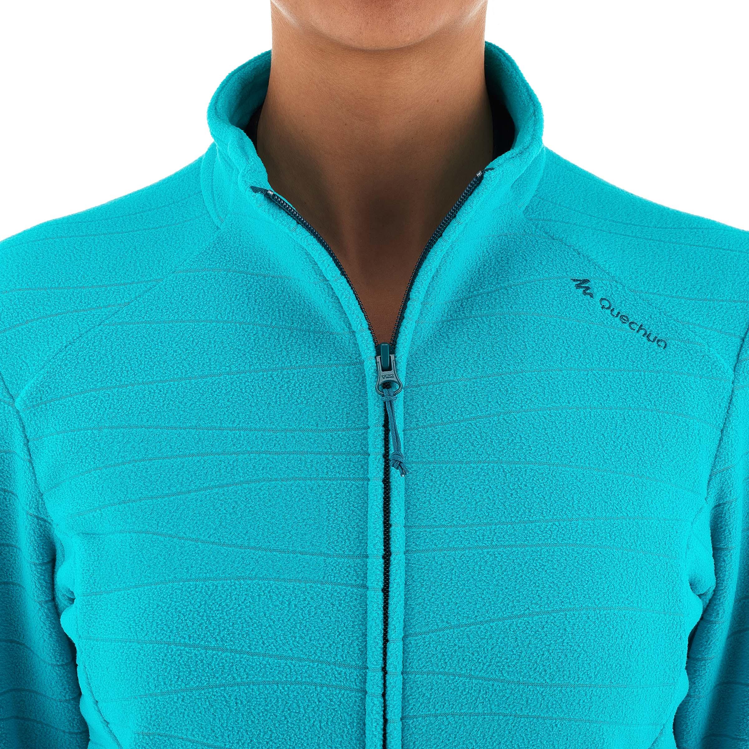 Forclaz 200 Women's Mountain Hiking Fleece Jacket - Embossed Blue 12/13