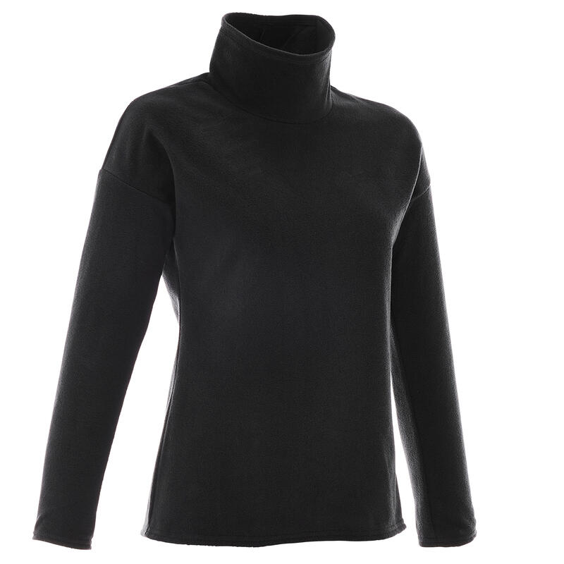 Polaire de randonnée montagne femme MH20 noire Polaire de randonnée montagne femme MH20 noire