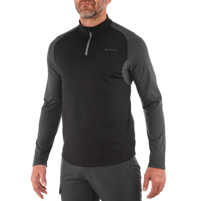 Long-Sleeved Forclaz 100 Warm M T-Shirt - Black