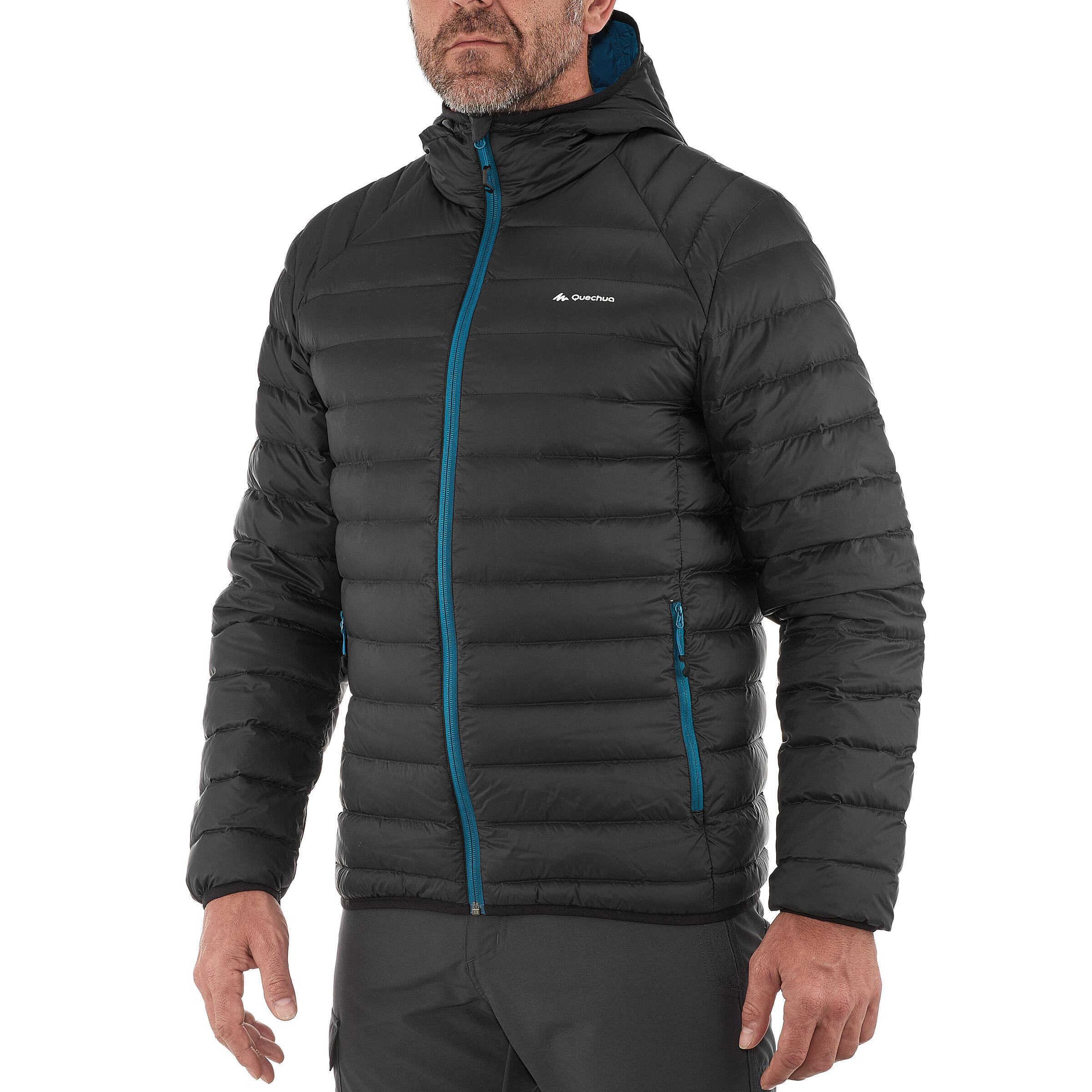 Full Down Men's Hiking Padded Jacket - Black 15/19