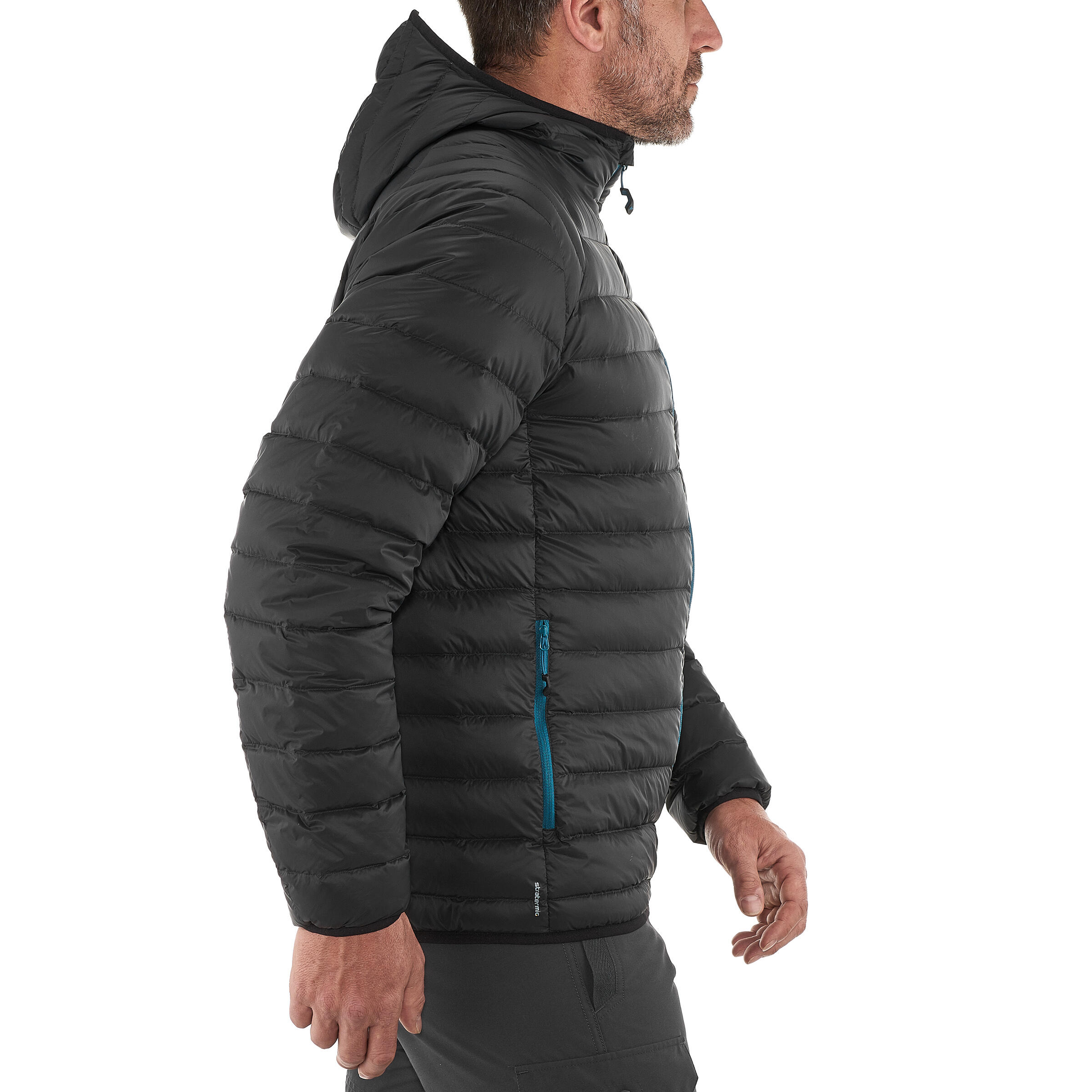 Full Down Men's Hiking Padded Jacket - Black 18/19