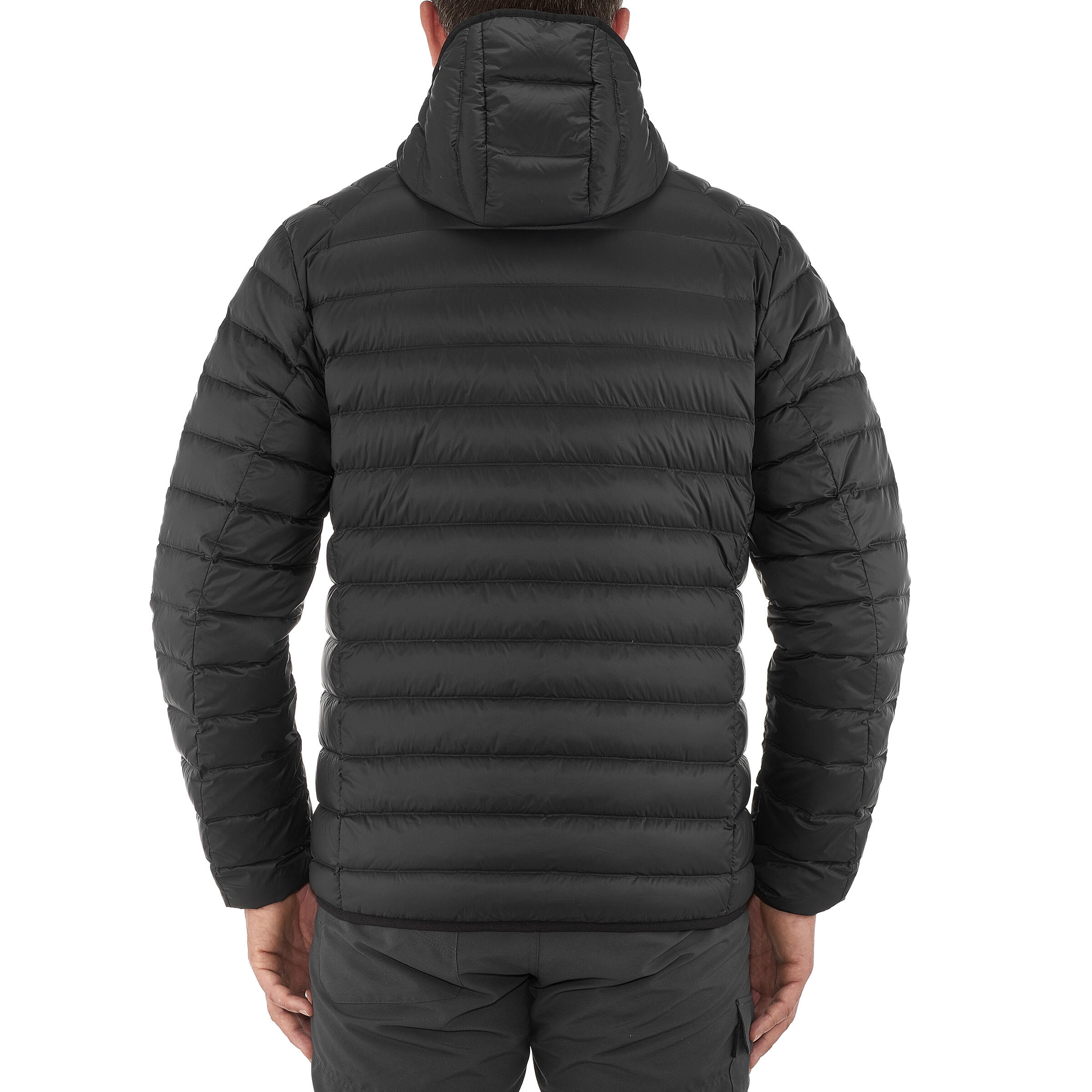 Full Down Men's Hiking Padded Jacket - Black 16/19