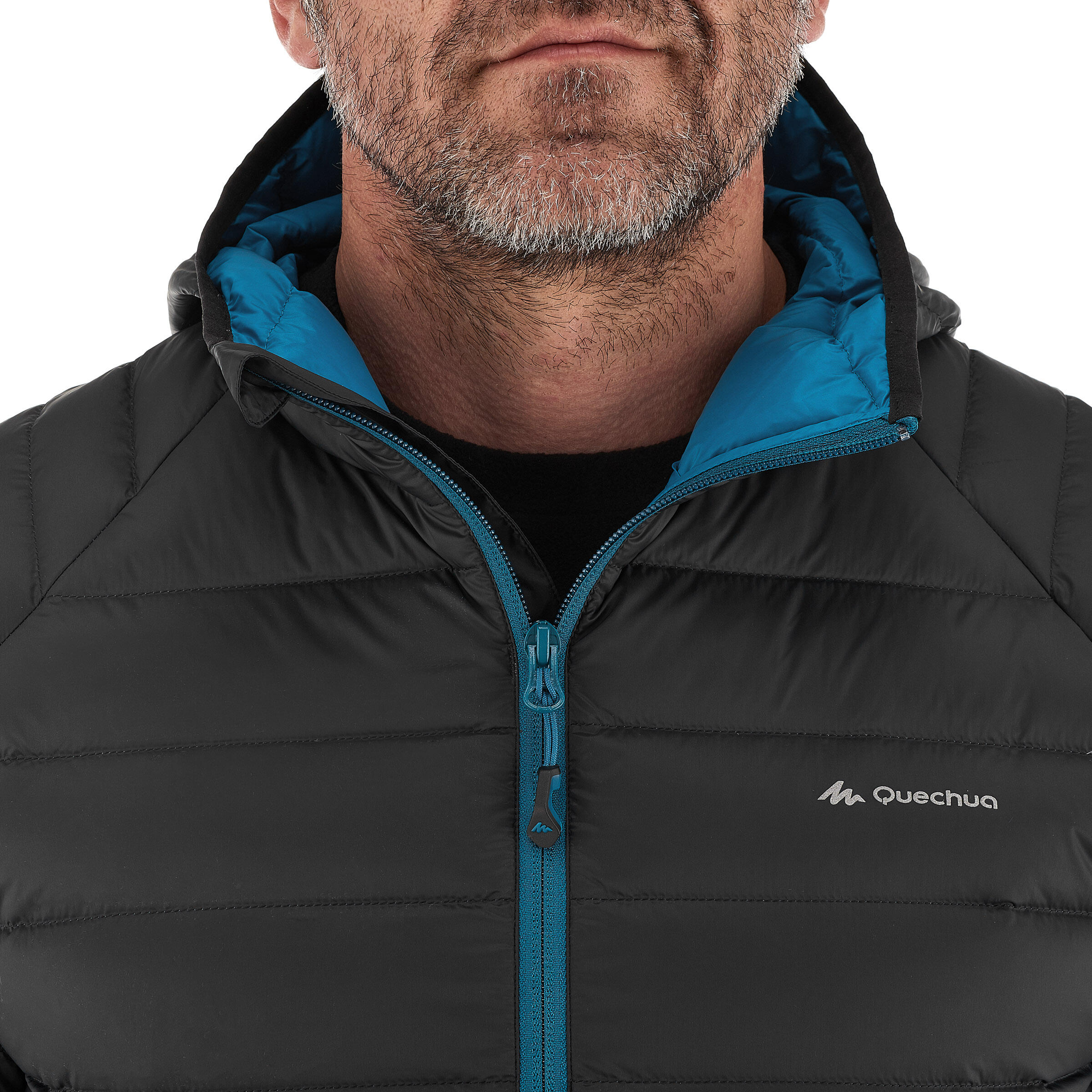 Full Down Men's Hiking Padded Jacket - Black 14/19