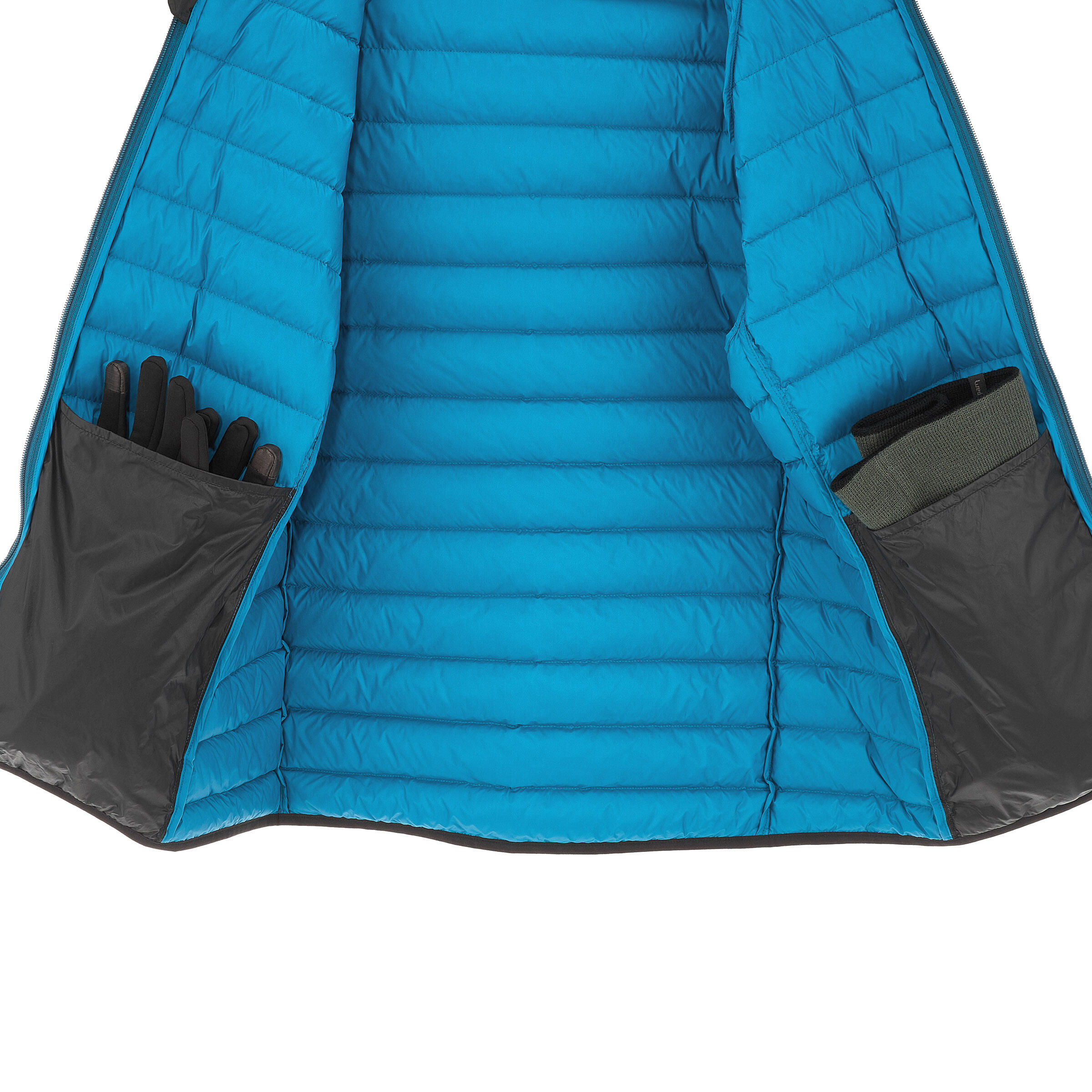 Full Down Men's Hiking Padded Jacket - Black 7/19