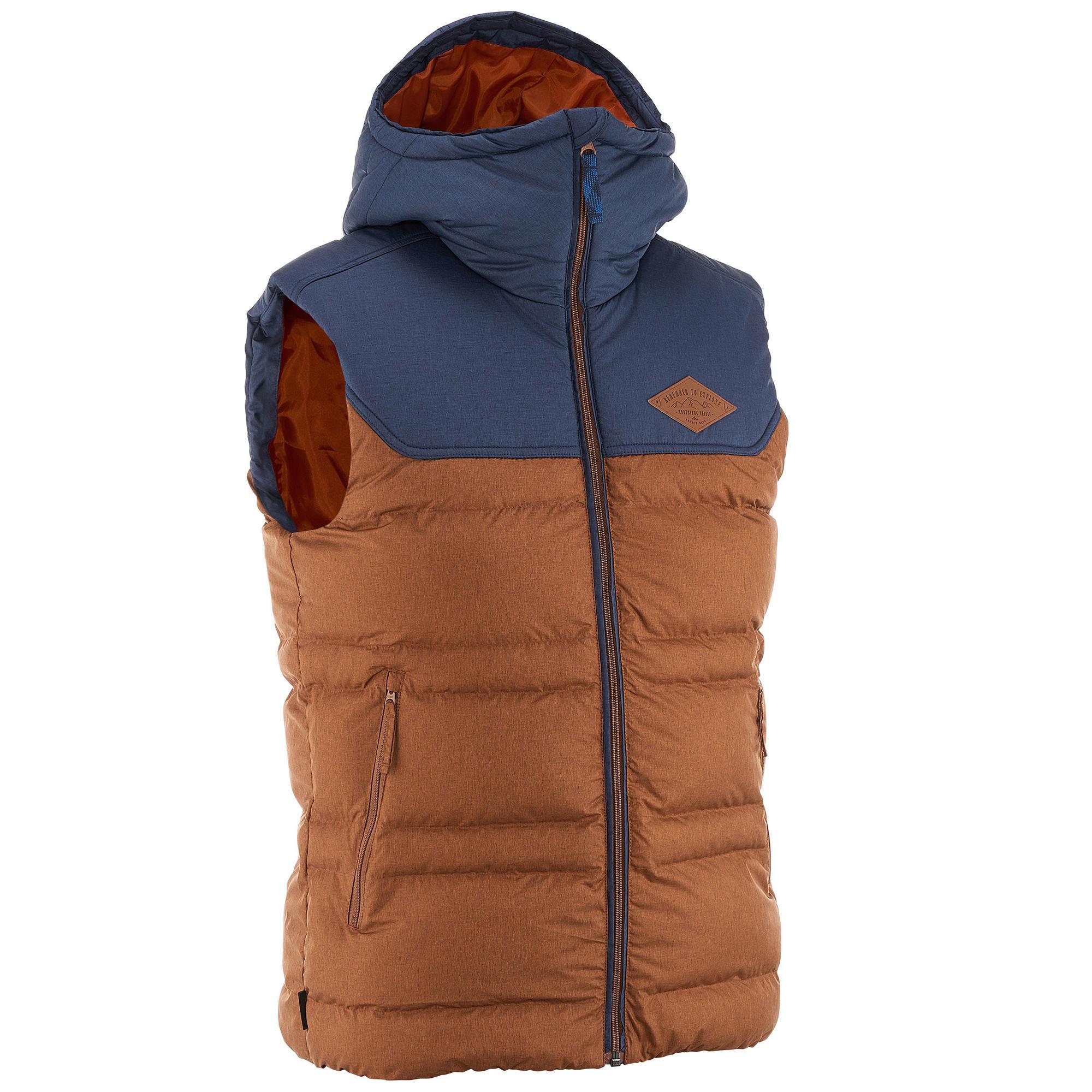 doudoune sans manche homme marron