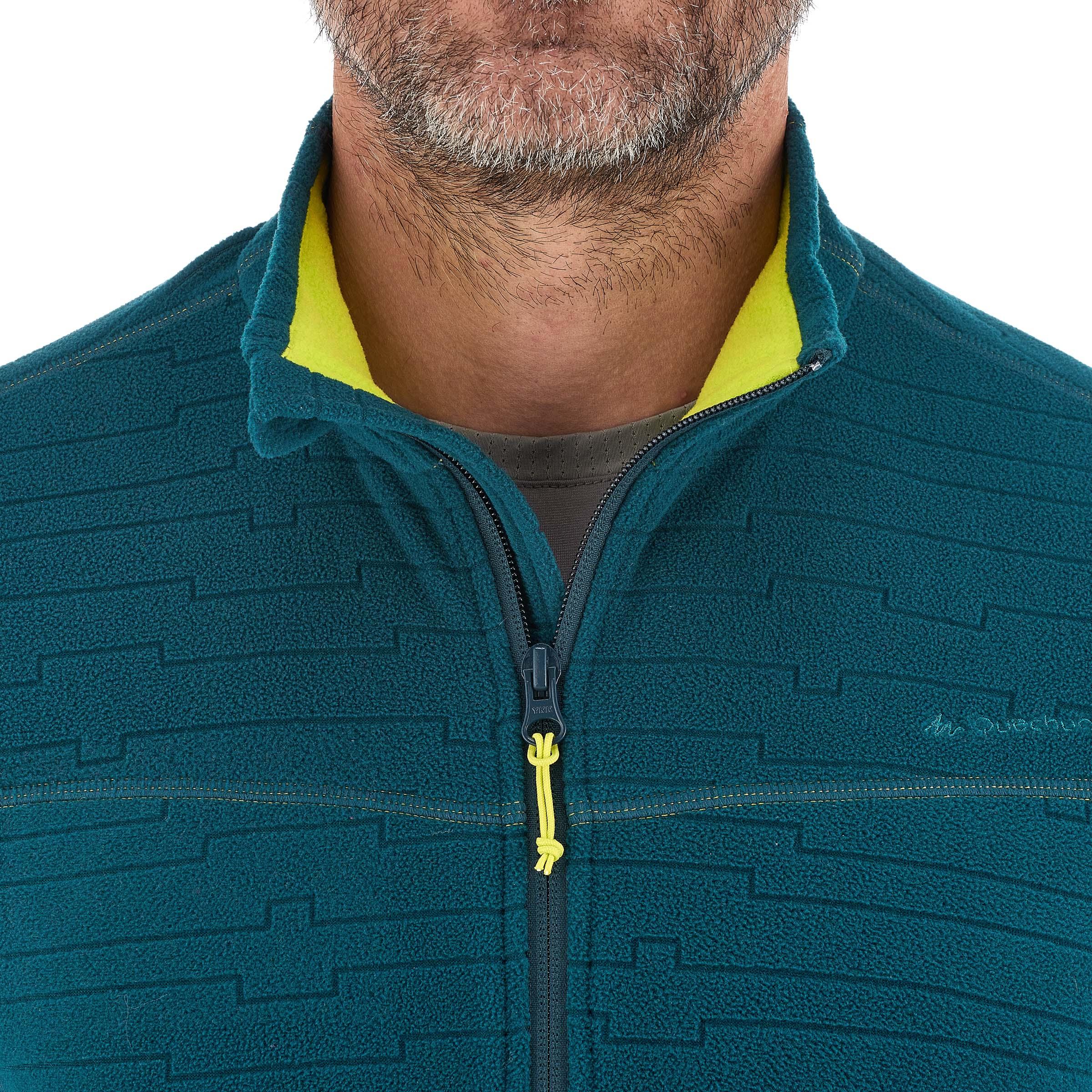 Forclaz 200 Men's Mountain Hiking Fleece Jacket - Emboss Blue 8/14
