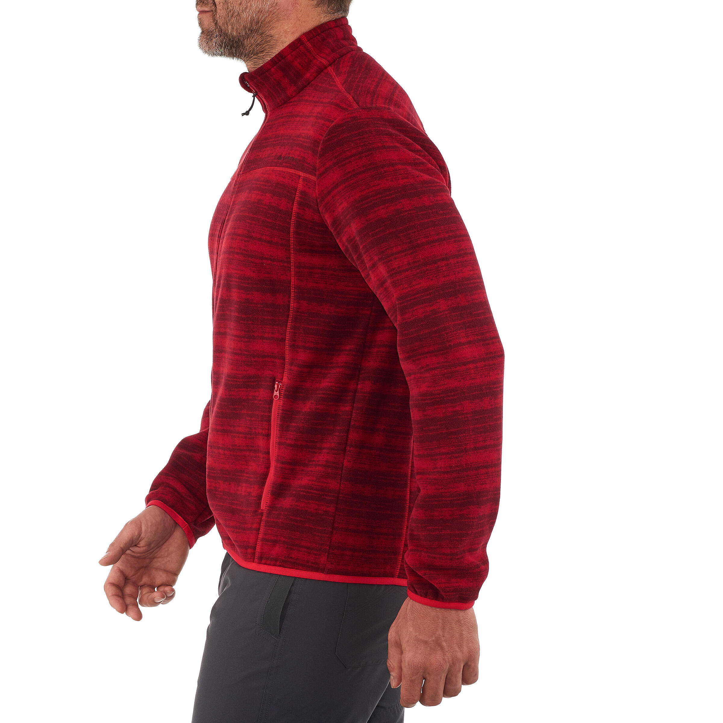 Forclaz 200 Men's Hiking Fleece - Mottled Red 9/12