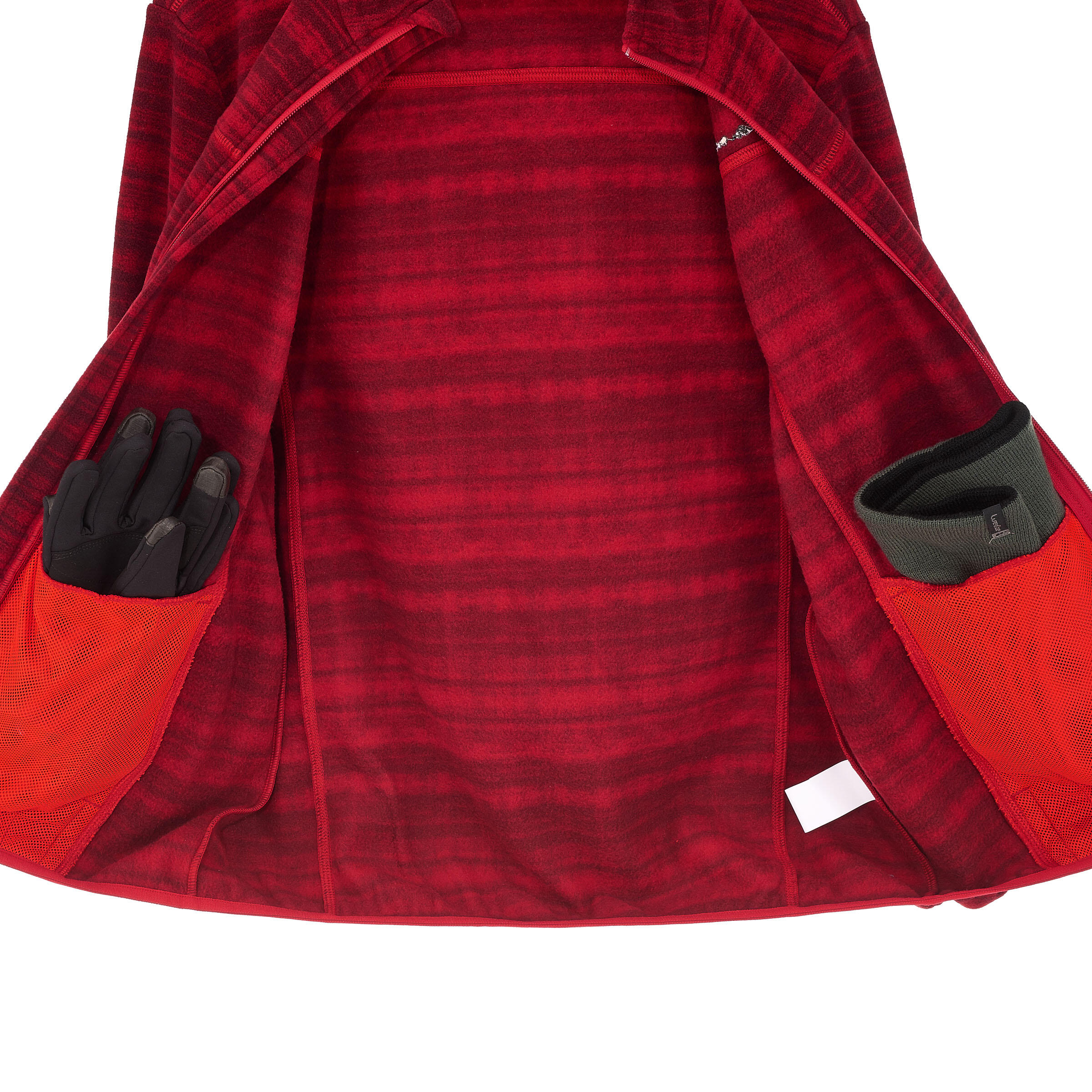 Forclaz 200 Men's Hiking Fleece - Mottled Red 5/12