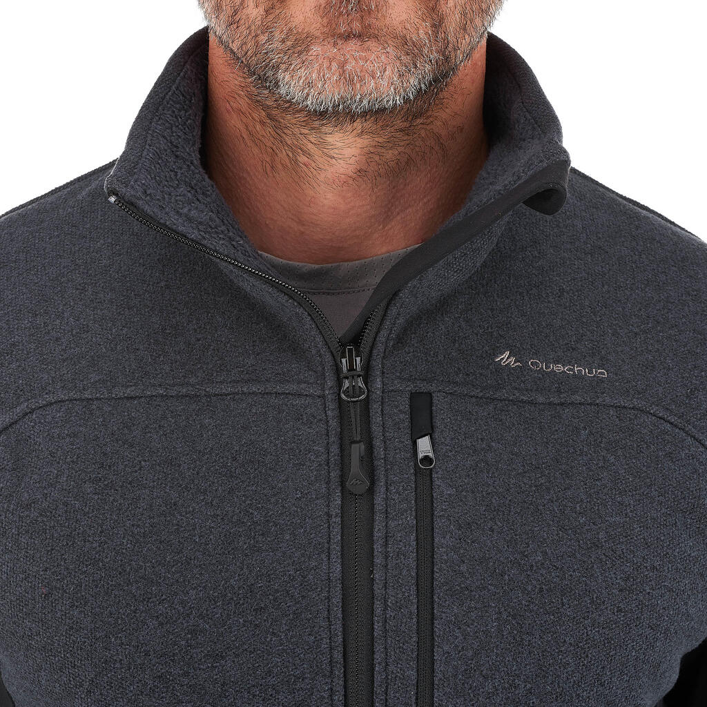 Men's Mountain Walking Fleece Jacket MH300 - Grey