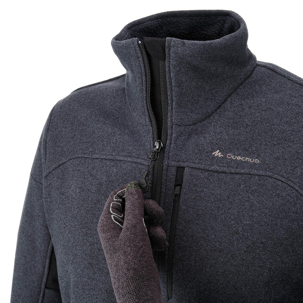 Men's Mountain Walking Fleece Jacket MH300 - Grey