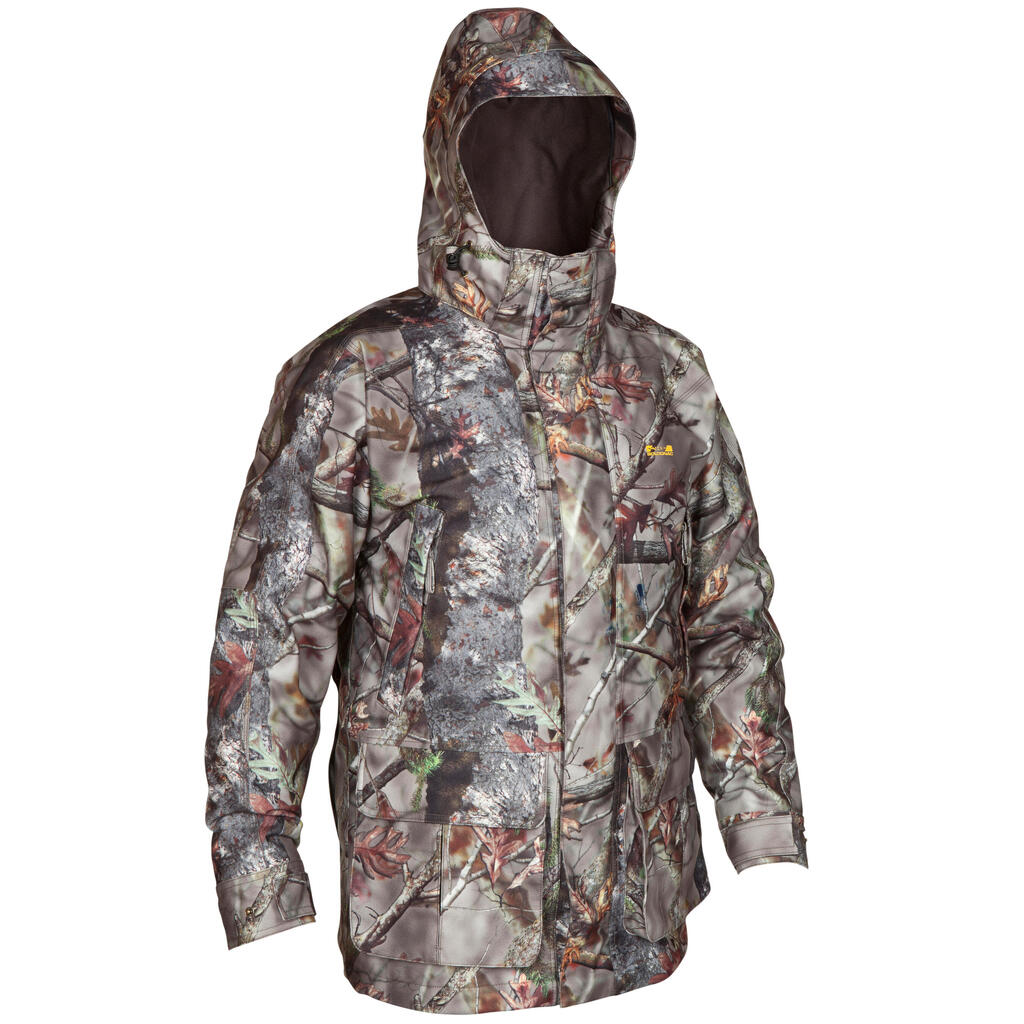 Jagdjacke Regenjacke 300 warm 3-in-1 Camouflage/braun 