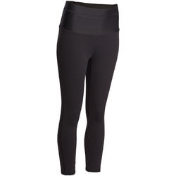 Legging 7/8 effet ventre plat fitness femme noir Shape