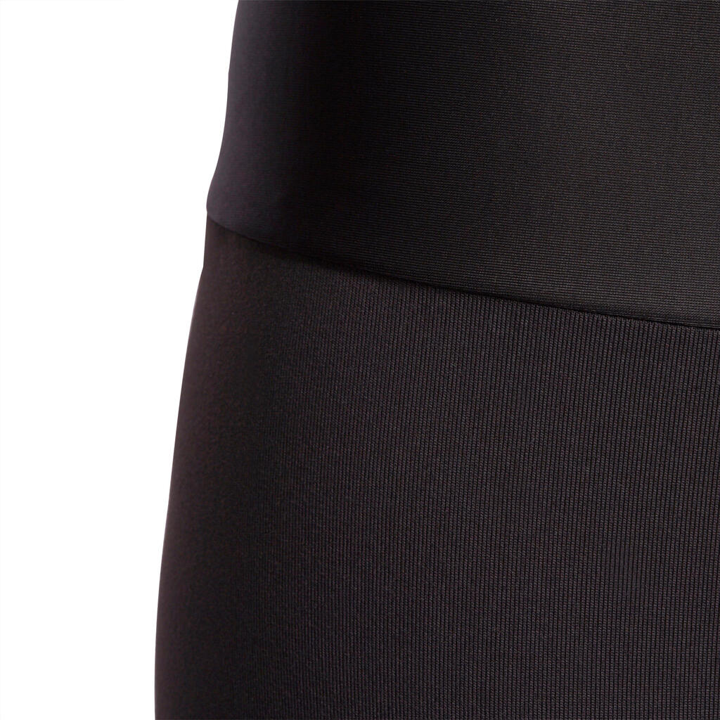 Leggings Fitness Shape Flacher-Bauch-Effekt Damen schwarz