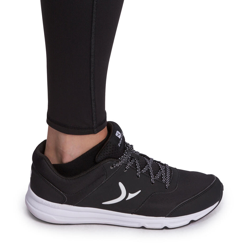 Leggings Fitness Shape Flacher-Bauch-Effekt Damen schwarz