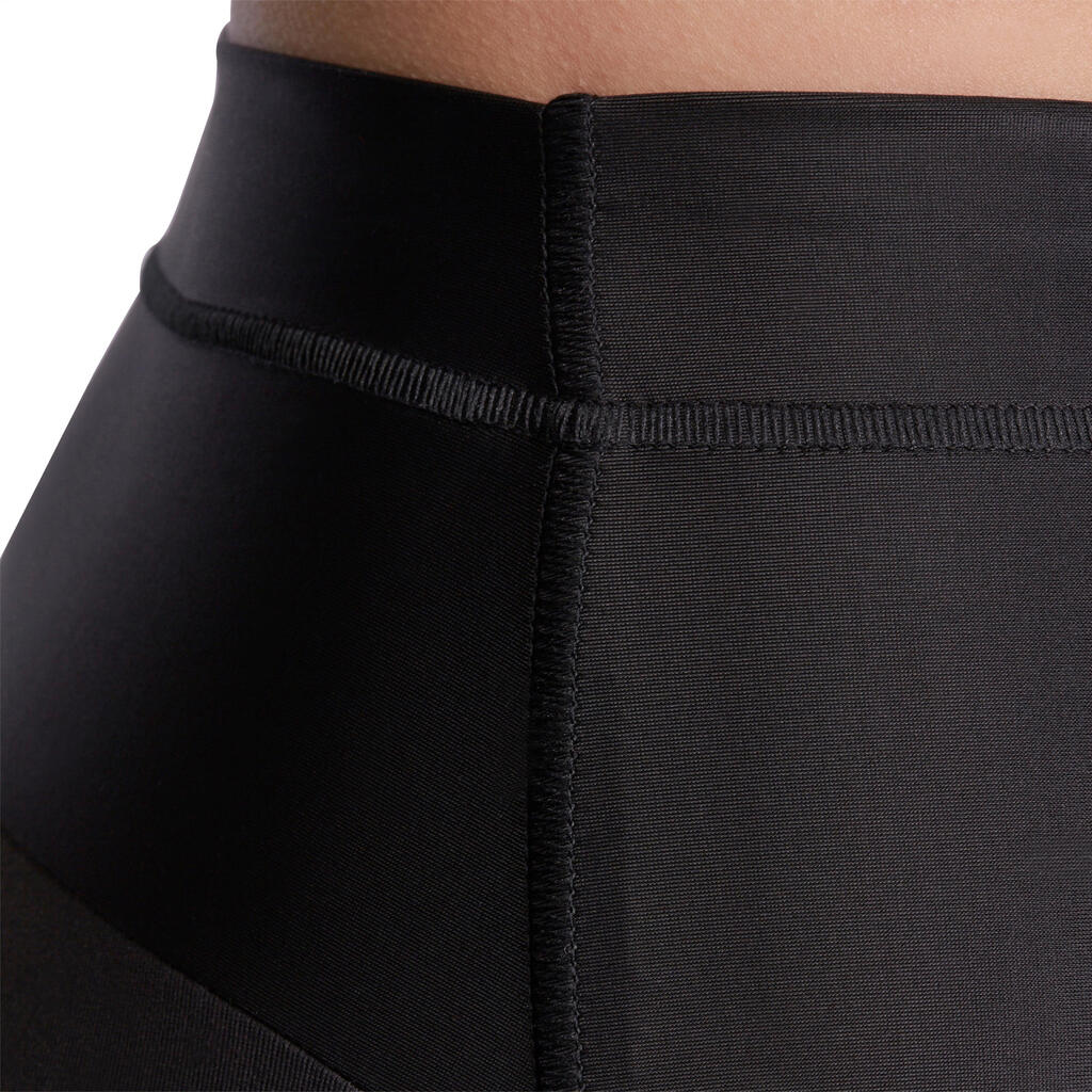 Leggings Fitness Shape Flacher-Bauch-Effekt Damen schwarz