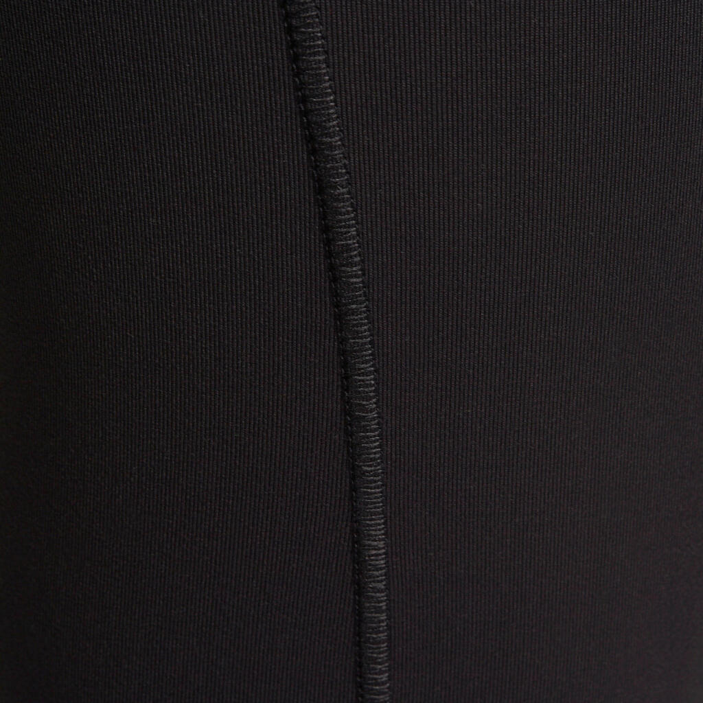 Leggings Fitness Shape Flacher-Bauch-Effekt Damen schwarz