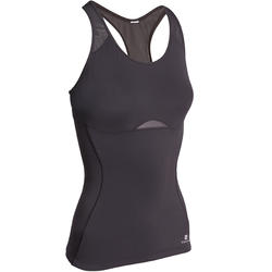 Debardeur galbant SHAPE+ effet ventre plat fitness femme noir