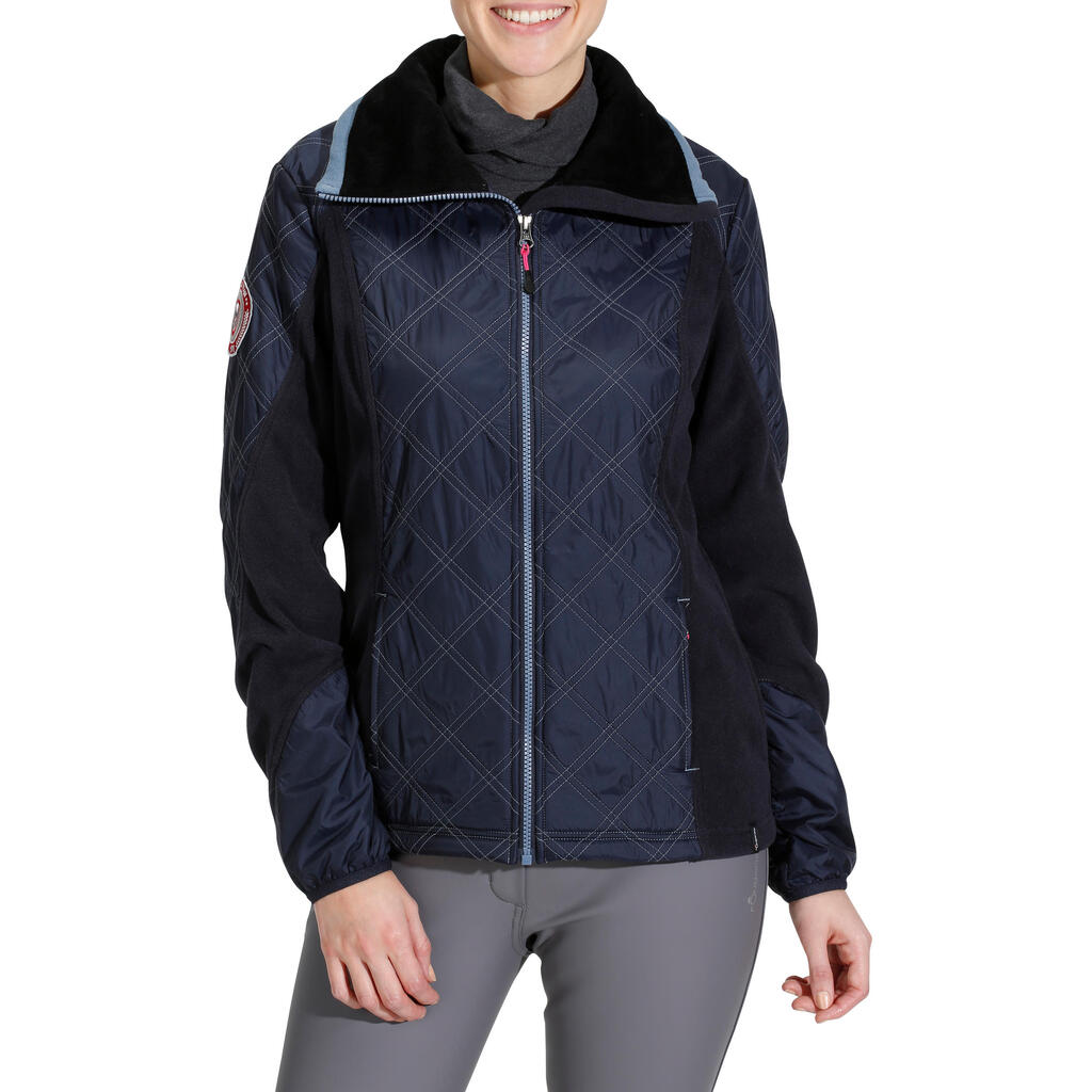 Reitfleecejacke Performer Damen marineblau