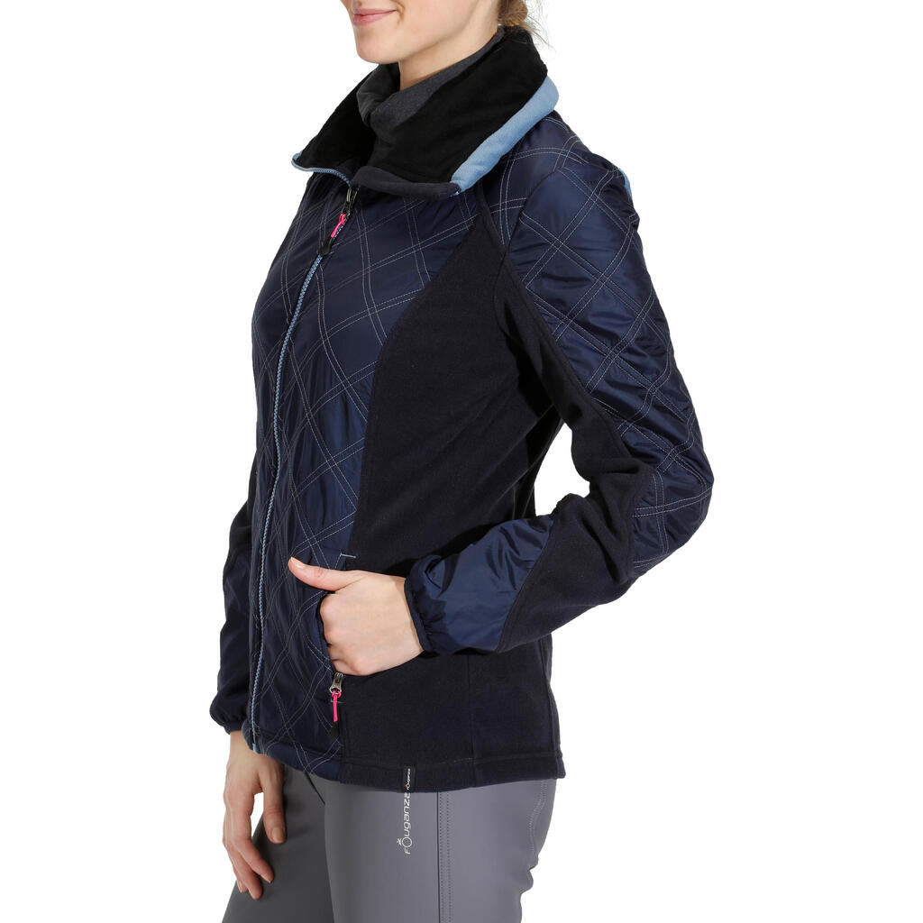 Reitfleecejacke Performer Damen marineblau