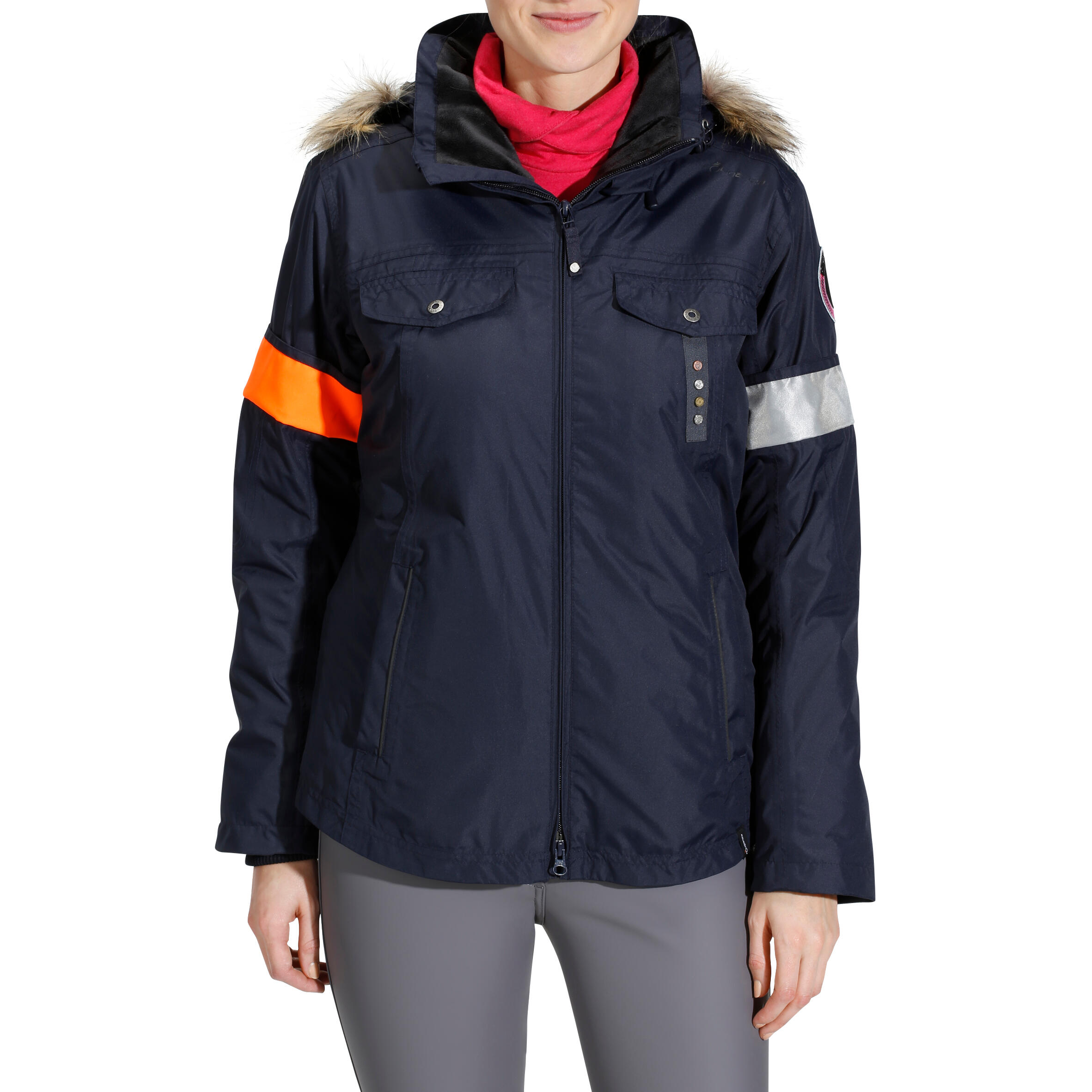 Tosca 1 Women's Horse Riding Warm Waterproof Jacket - Navy Blue 6/23