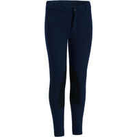 Kids' Horse Riding Warm Jodhpurs 100 - Navy