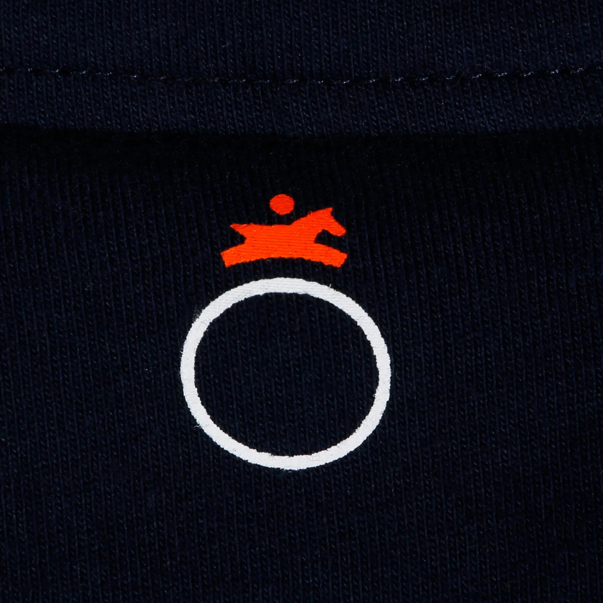 Horse Boys' Horse Riding Long Sleeve Polo Shirt - Navy Blue 13/13