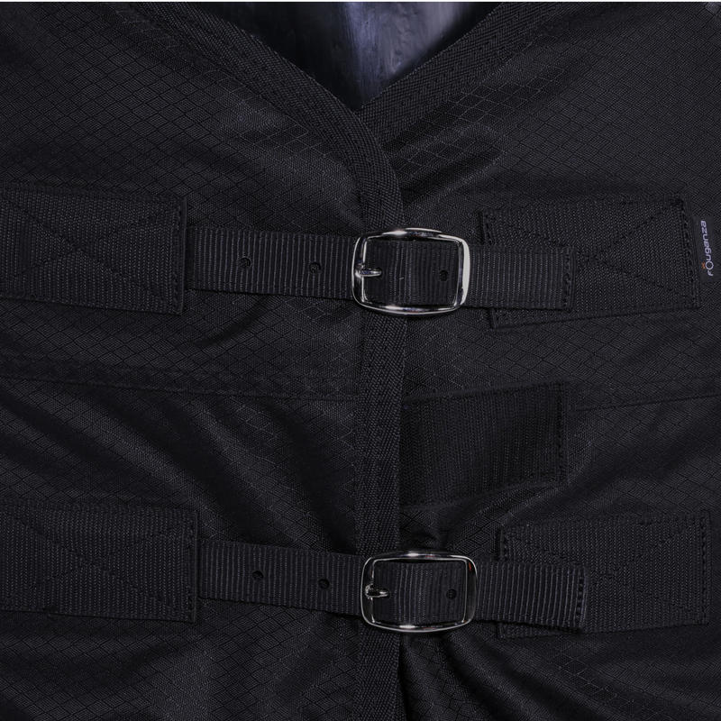Couverture imperméable équitation cheval et poney ALLWEATHER 200 600D noir Couverture imperméable équitation cheval et poney ALLWEATHER 200 600D noir