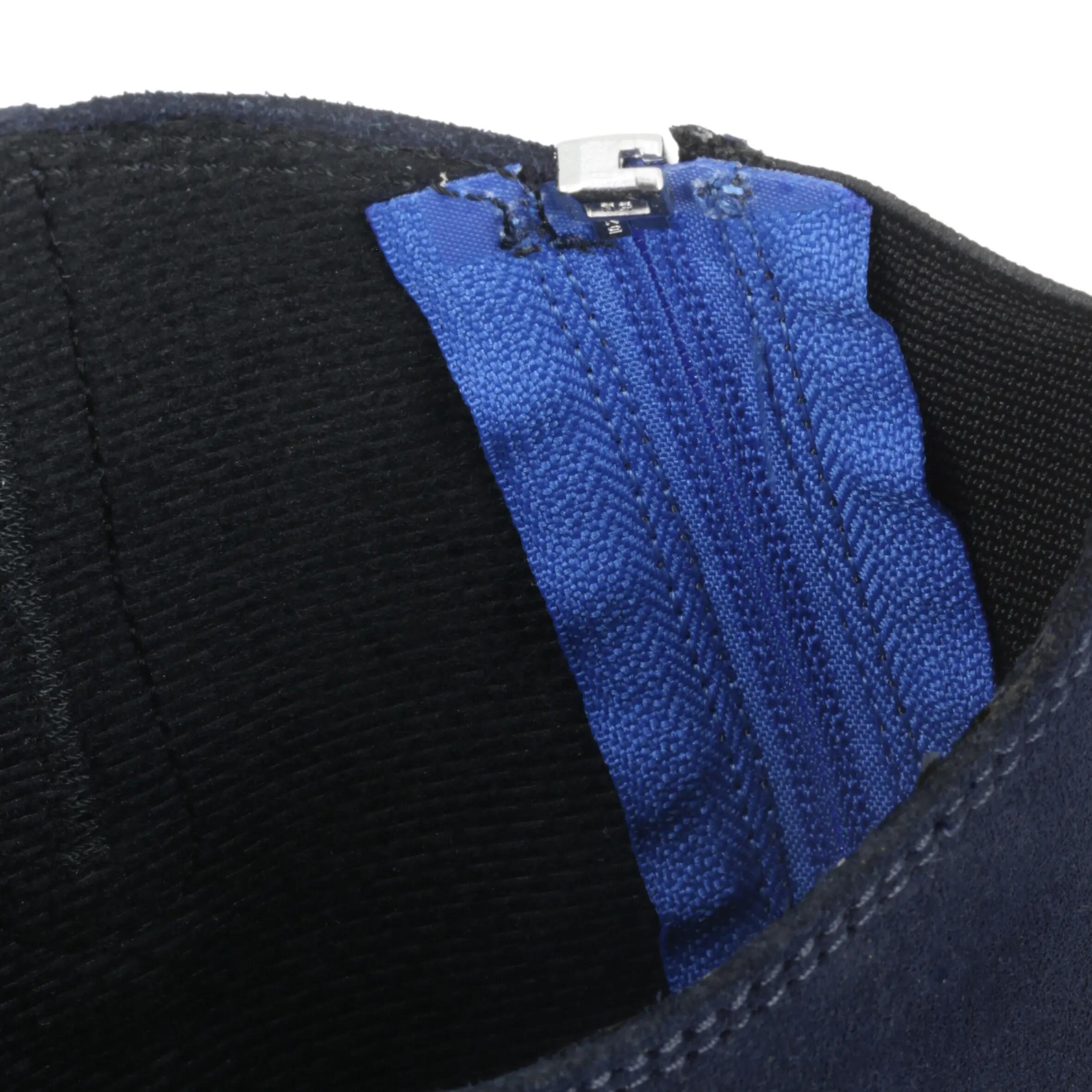 Classic 300 Horse Riding Leather Half Chaps - Navy Blue 10/12
