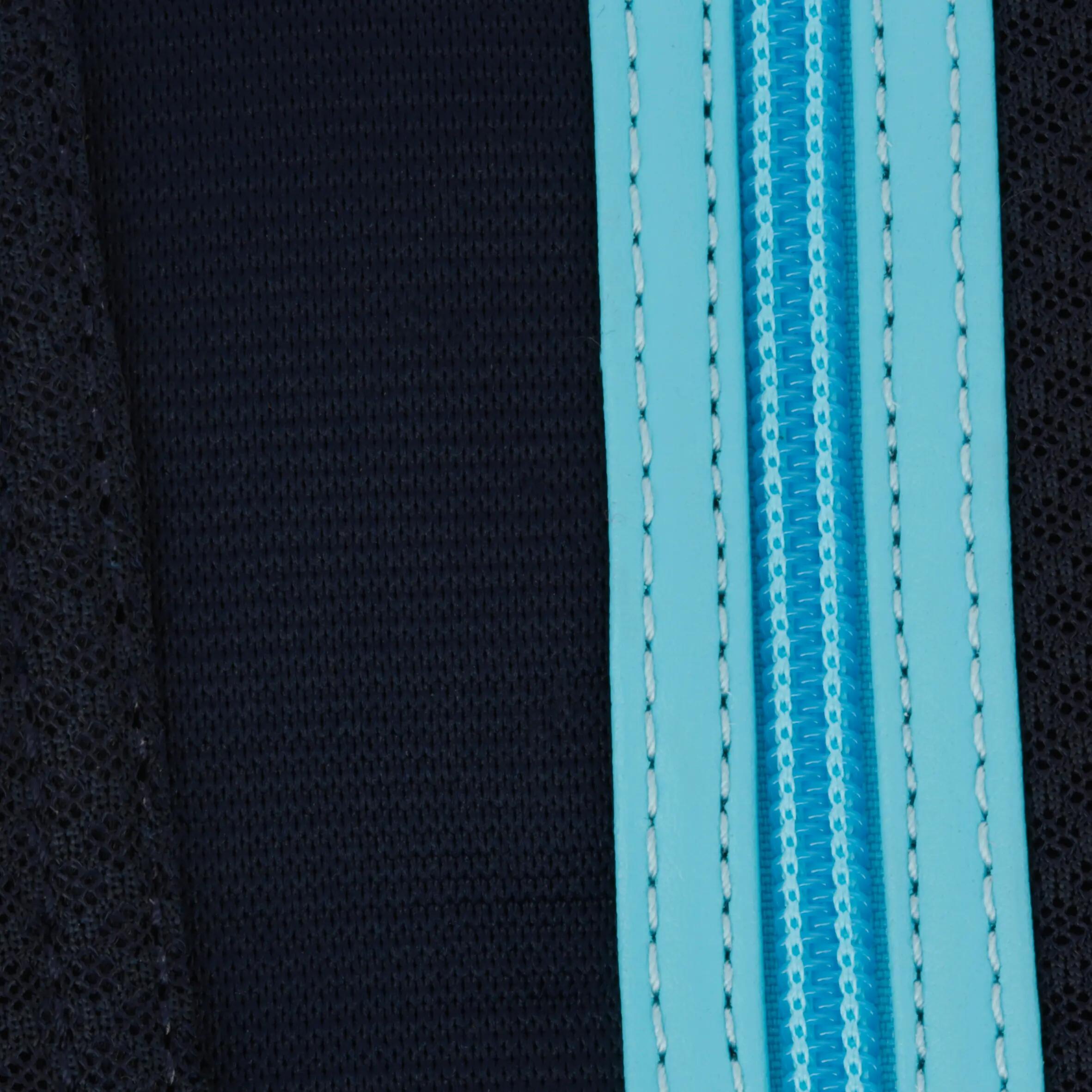 Schooling Mesh 300 Children's Horse Riding Half-Chaps - Navy Blue/Turquoise Blue 5/11