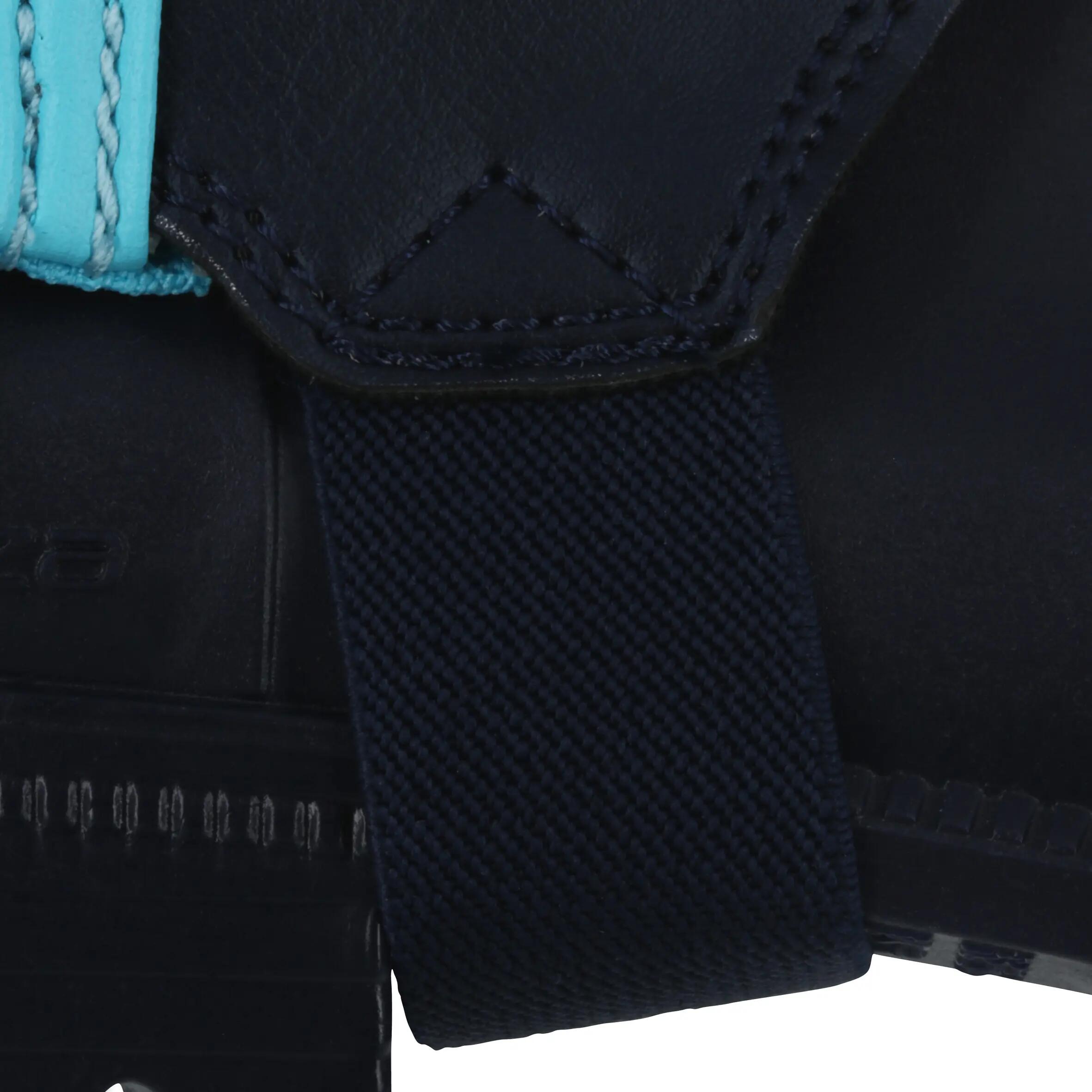 Schooling Mesh 300 Children's Horse Riding Half-Chaps - Navy Blue/Turquoise Blue 8/11