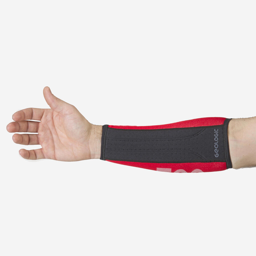 BRACELET DE PROTECTION TIR A L'ARC CLUB 700 ROUGE / NOIR