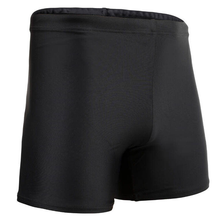 Boxer Panjang Renang Pria 100 Basic - Hitam