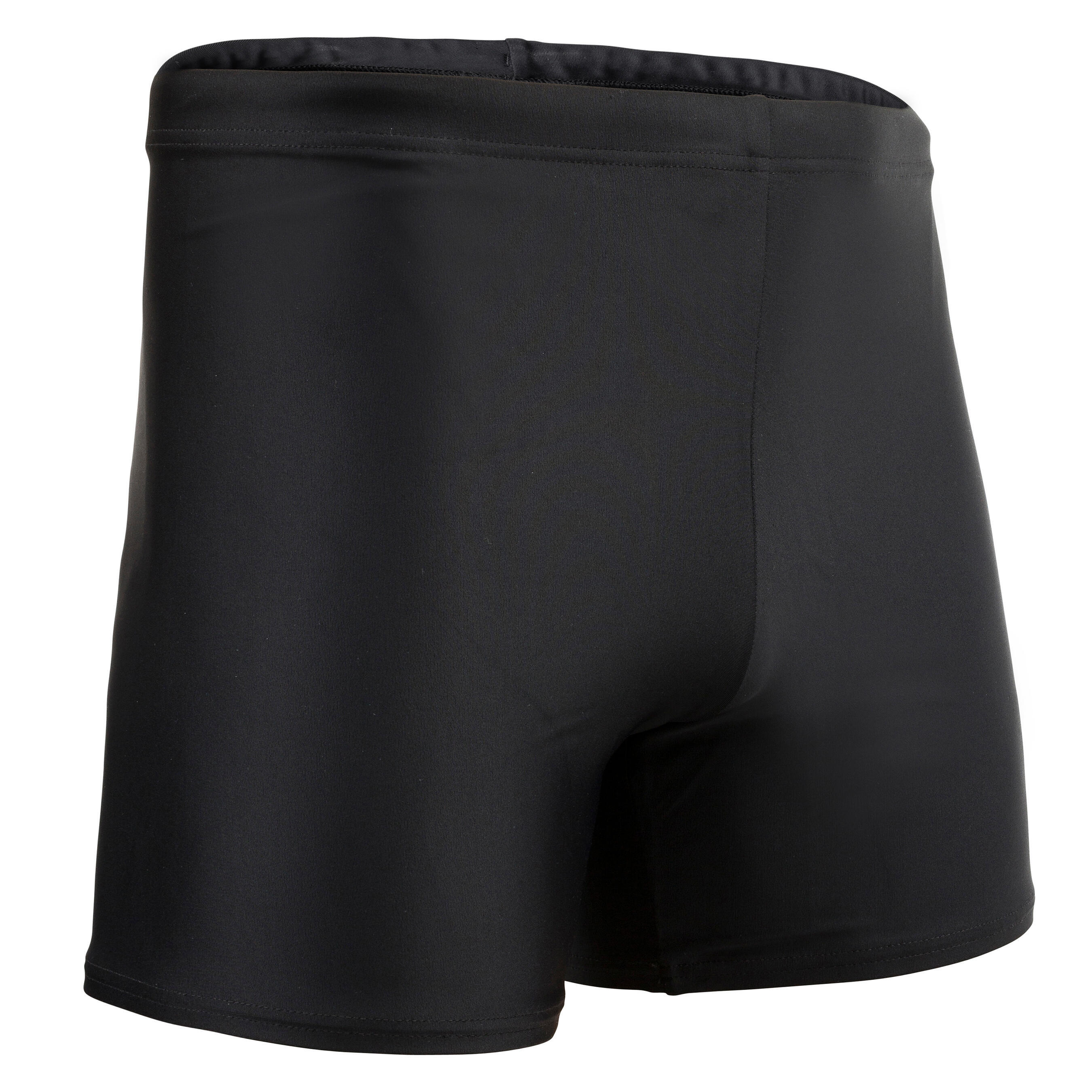 Men’s Swimming Long Boxers 100 Basic - Black 1/7