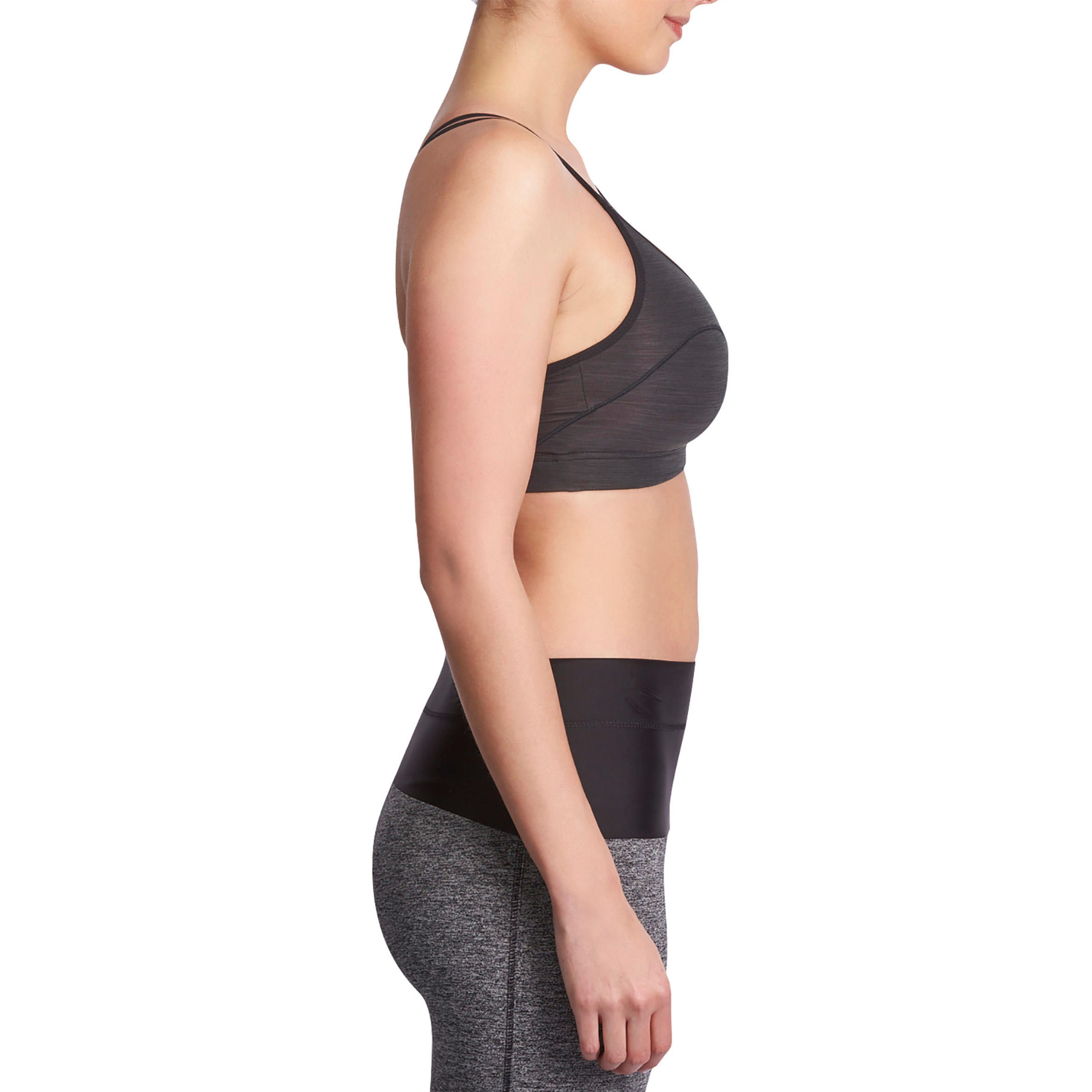 100 Comfort+ Women's Cardio Fitness Sports Bra - Black 4/12
