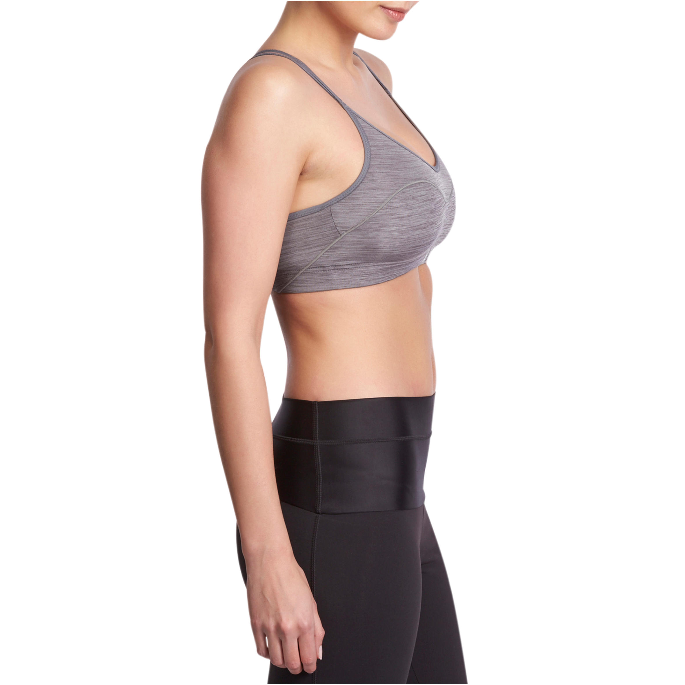 100 Comfort+ Women's Cardio Fitness Sports Bra - Grey 4/12