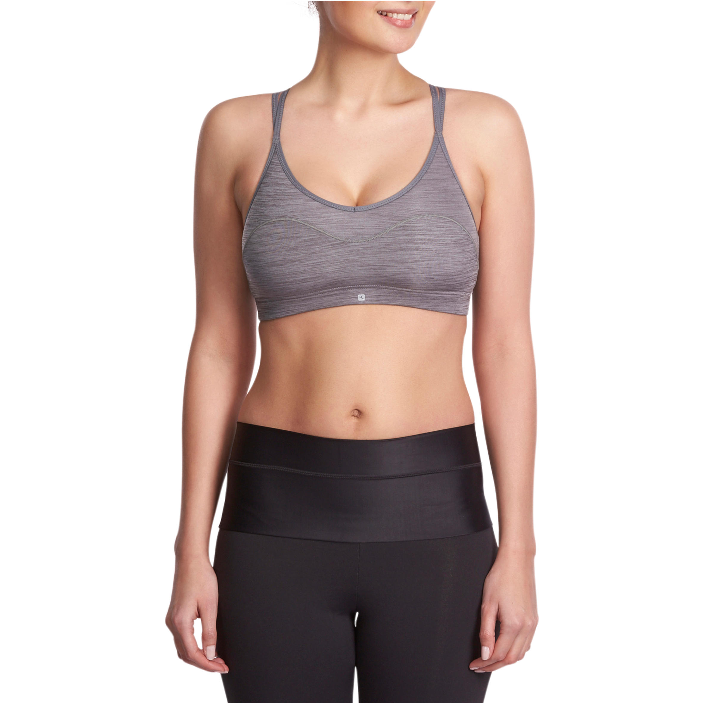 100 Comfort+ Women's Cardio Fitness Sports Bra - Grey 3/12