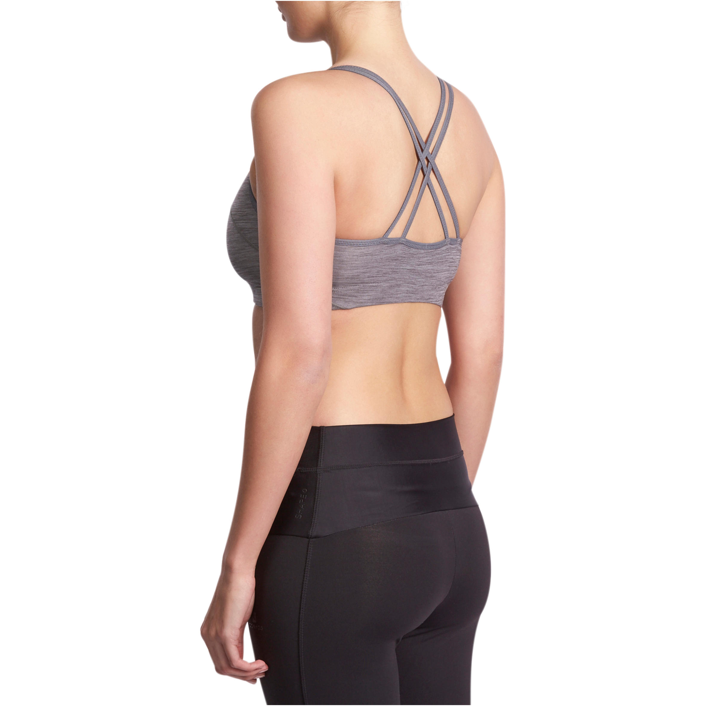 100 Comfort+ Women's Cardio Fitness Sports Bra - Grey 5/12