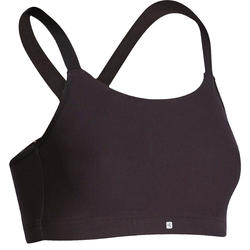Brassière Confort fitness cardio femme noire 100 Domyos