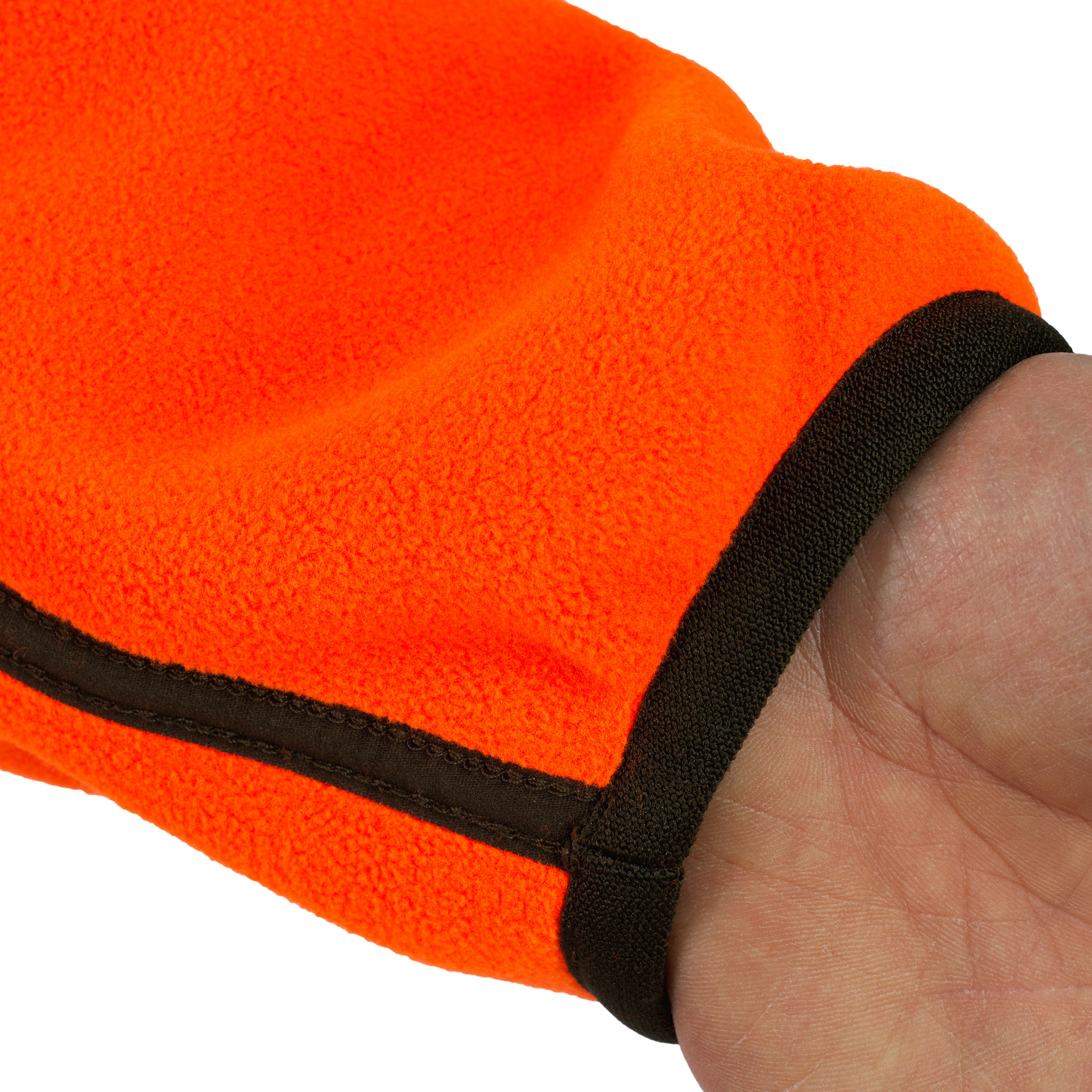 Omkeerbaar fleecejack voor de jacht 500 groen/oranje fluo 10/20