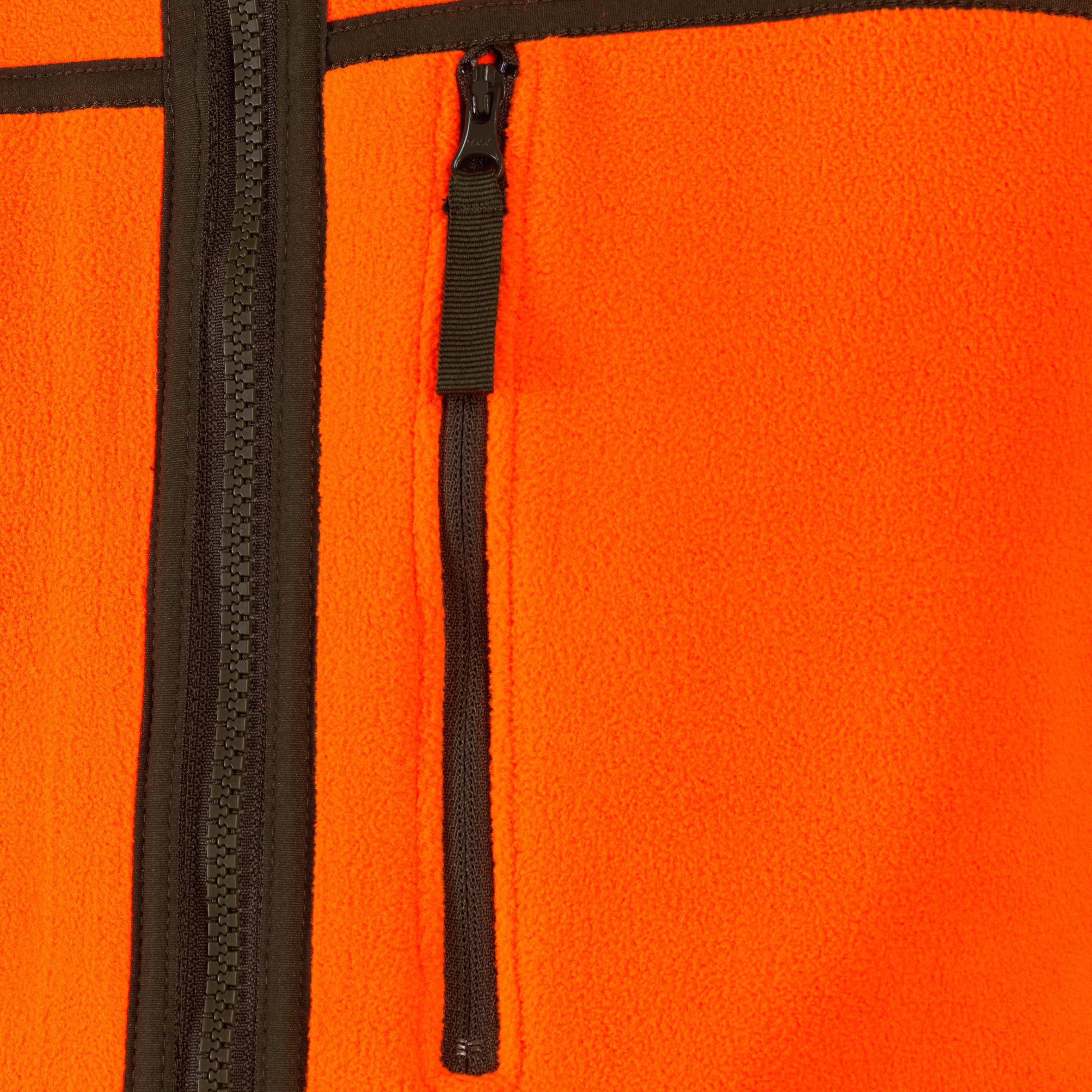 Omkeerbaar fleecejack voor de jacht 500 groen/oranje fluo 16/20