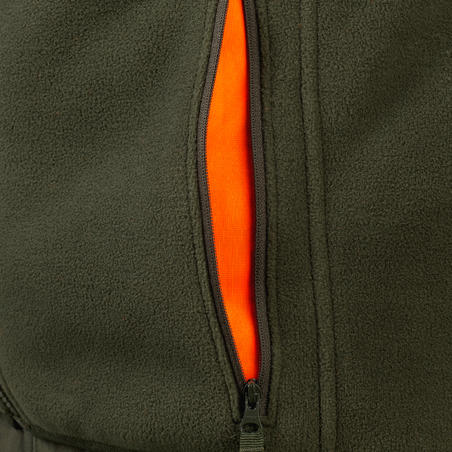 Zeleno/narandžasti dvostrani lovački duks od flisa 500