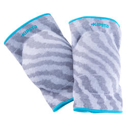 Genouillères de volley-ball V500 grises et bleues