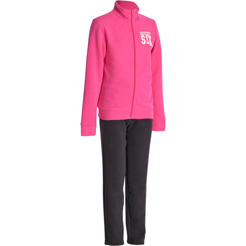 Sudadera y pantalón cierre fitness niña WARM'Y ZIP rosa Sudadera y pantalón cierre fitness niña WARM'Y ZIP rosa